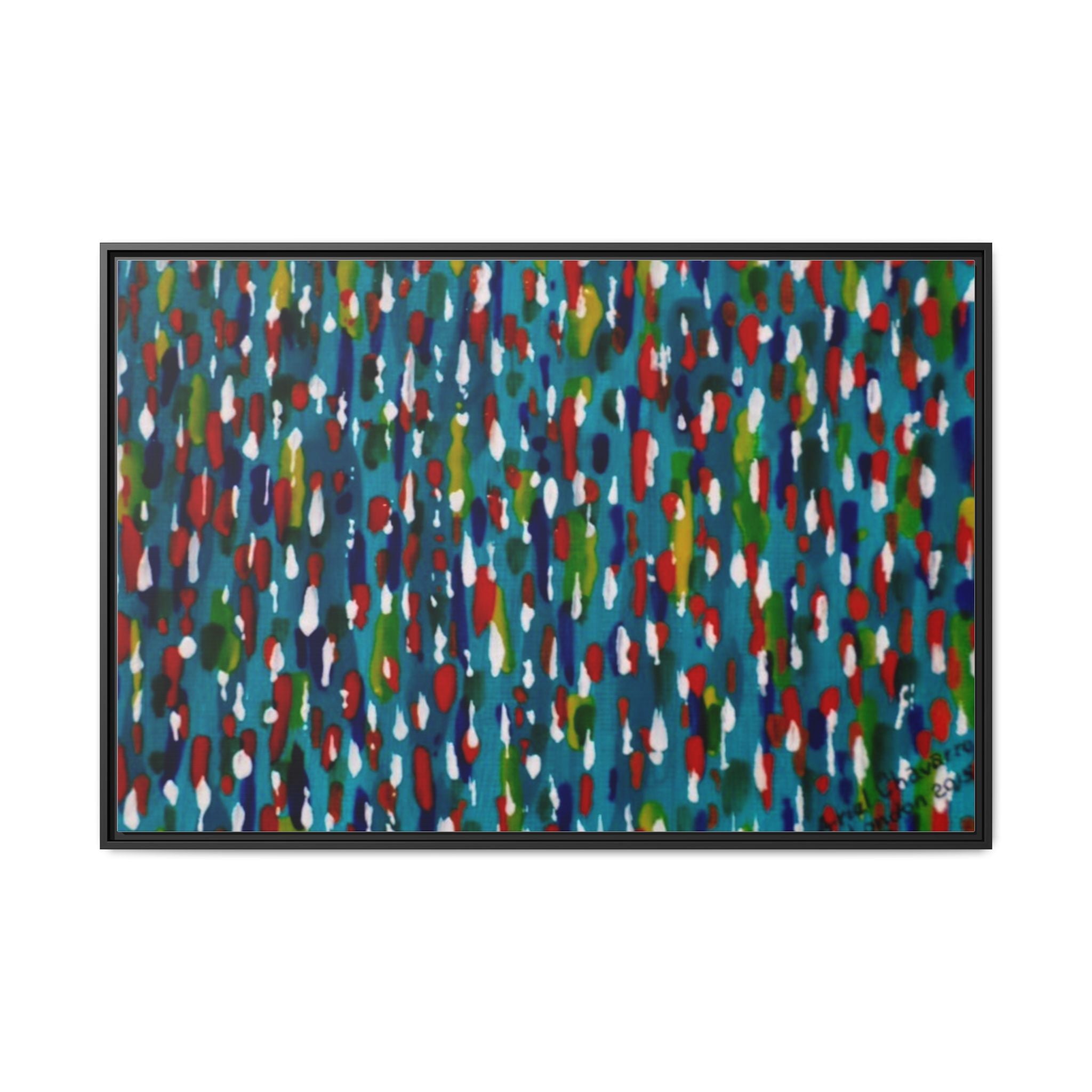 Colours Of The Soul Reflecting On Water by Ariel Chavarro Avila Matte Canvas Framed Art