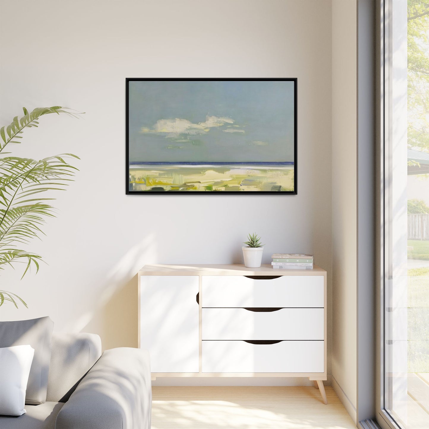 Coastal Calm Matte Canvas Framed Wall Art