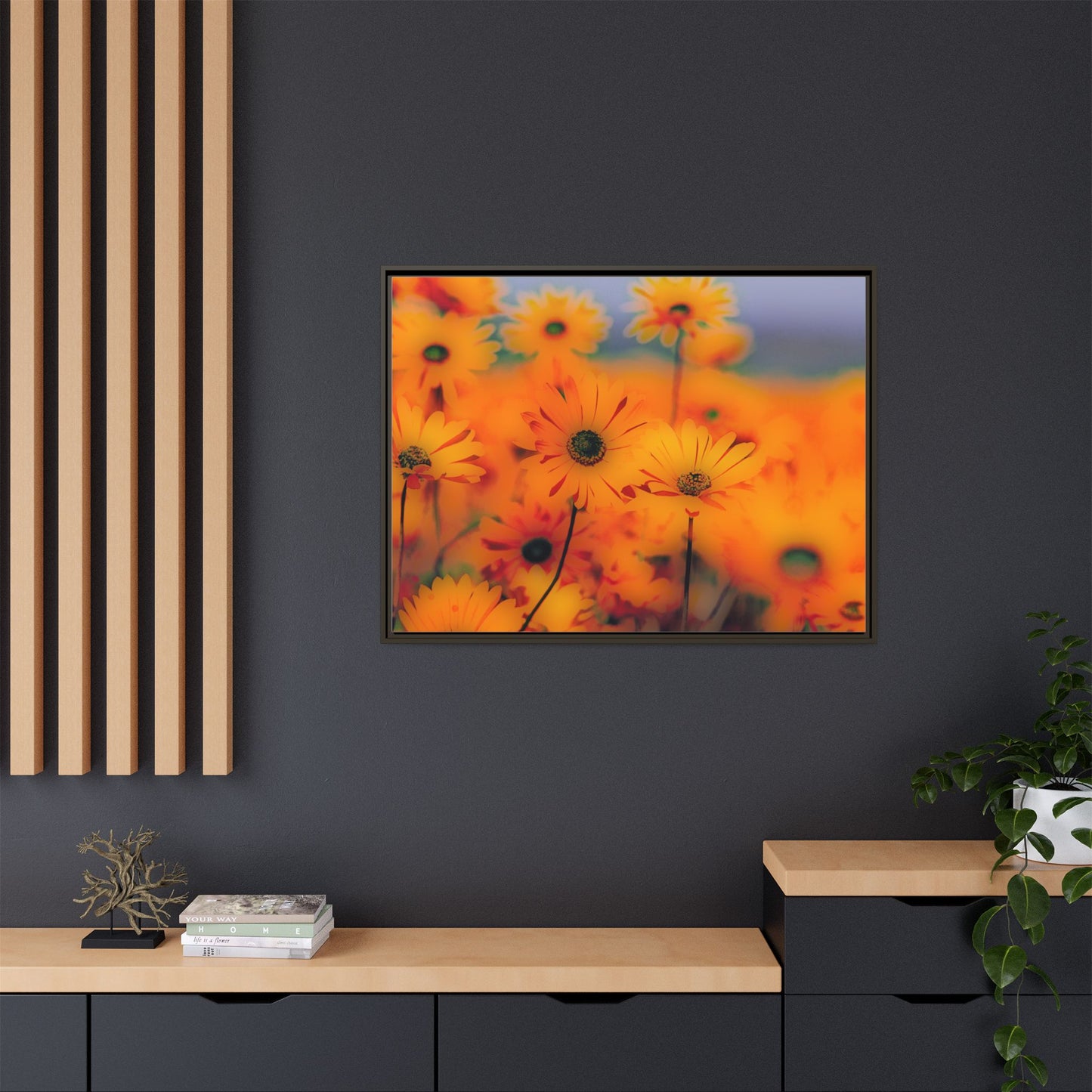 Bee Garden by Norman Barrett Framed Matte Canvas Wall Art Print