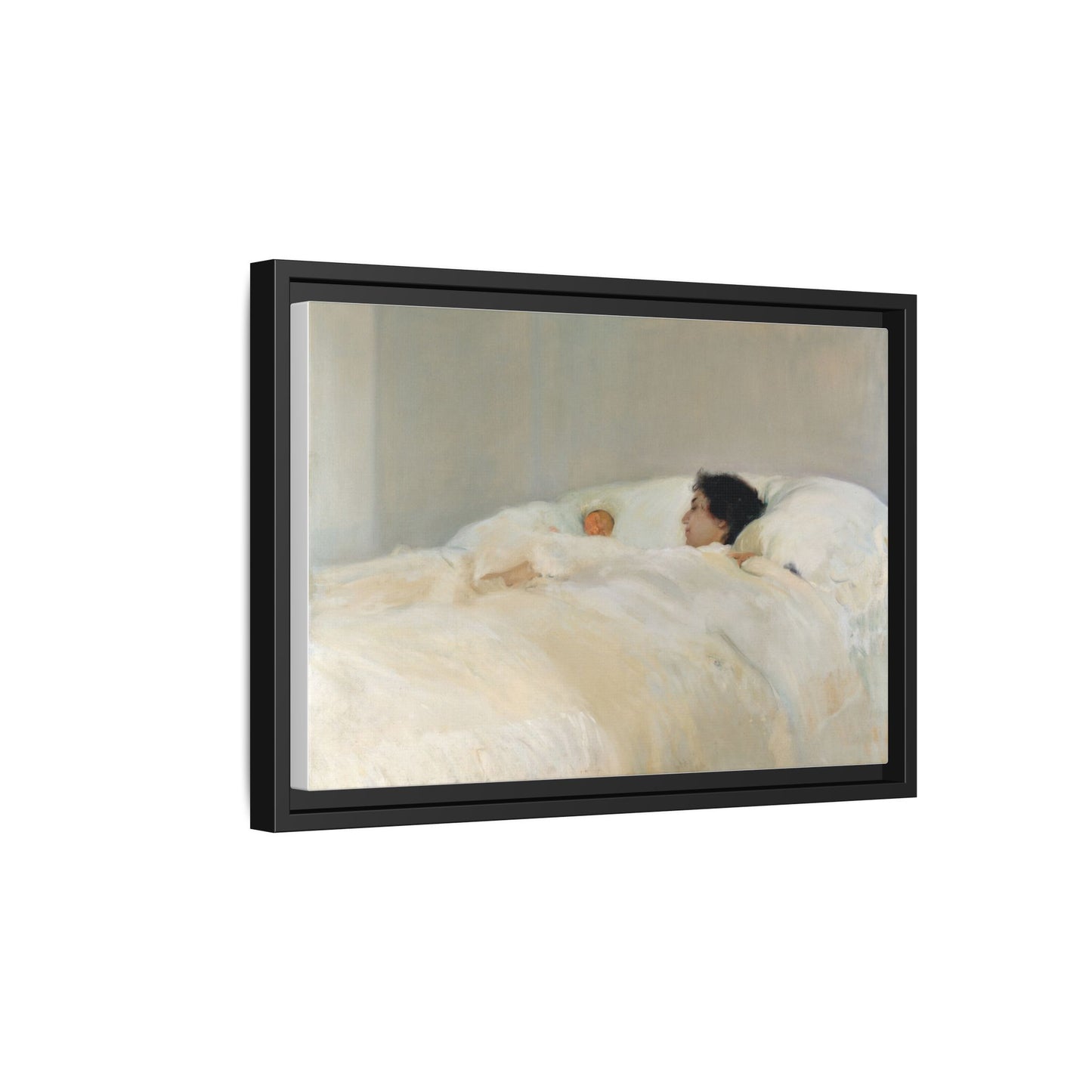 Mother by Joaquin Sorolla y Bastida Framed Matte Canvas Wall Art Print