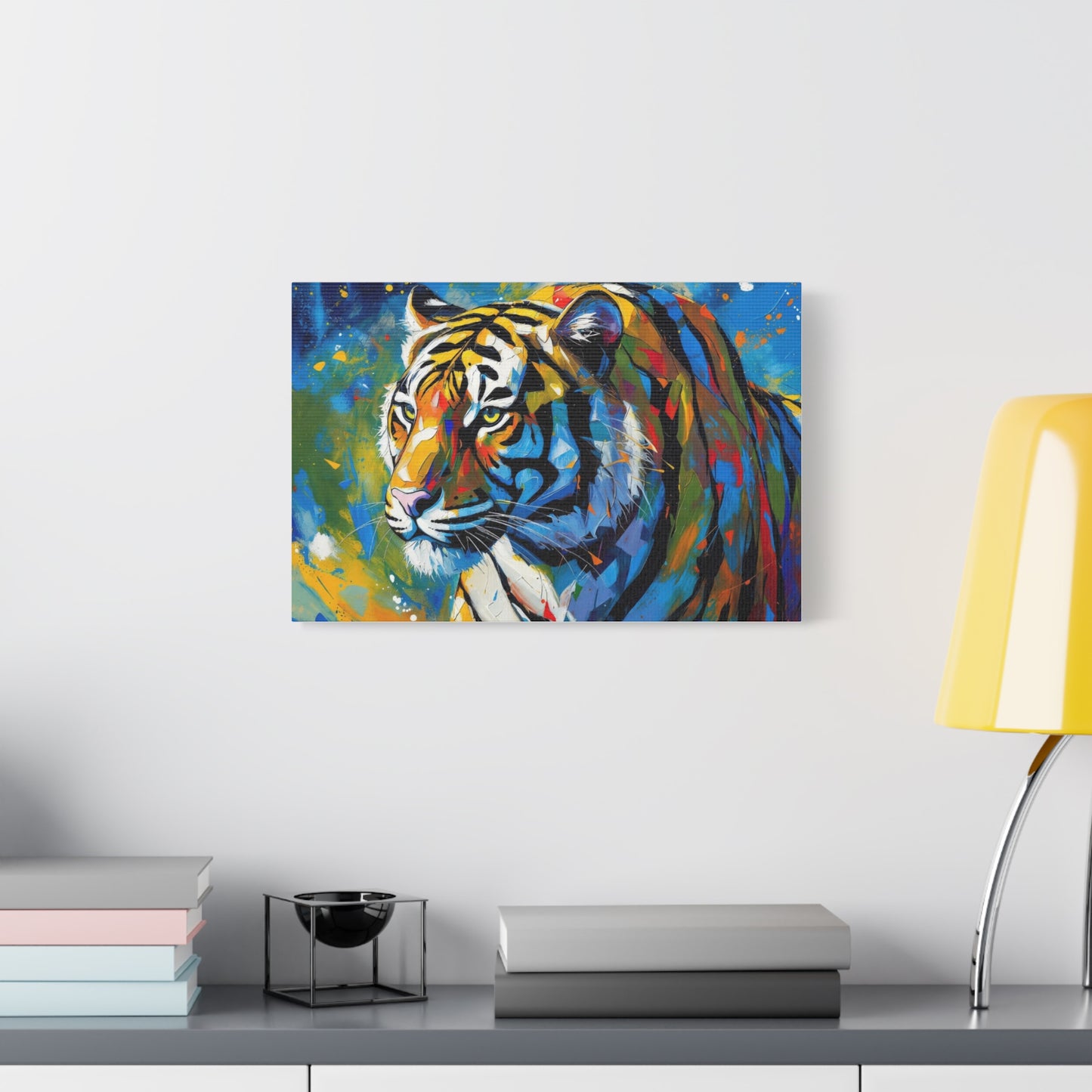 Colorful Tiger Matte Canvas Wall Art — Vibrant Stretched 1.25"