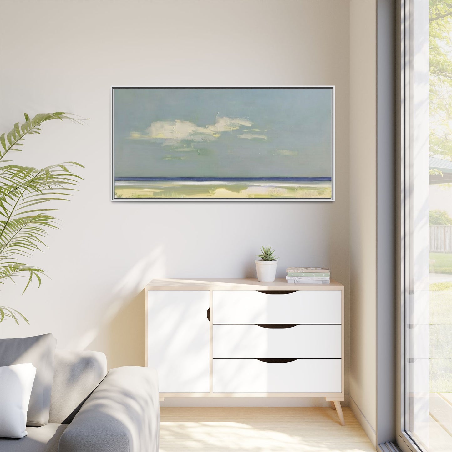 Coastal Calm Matte Canvas Framed Wall Art