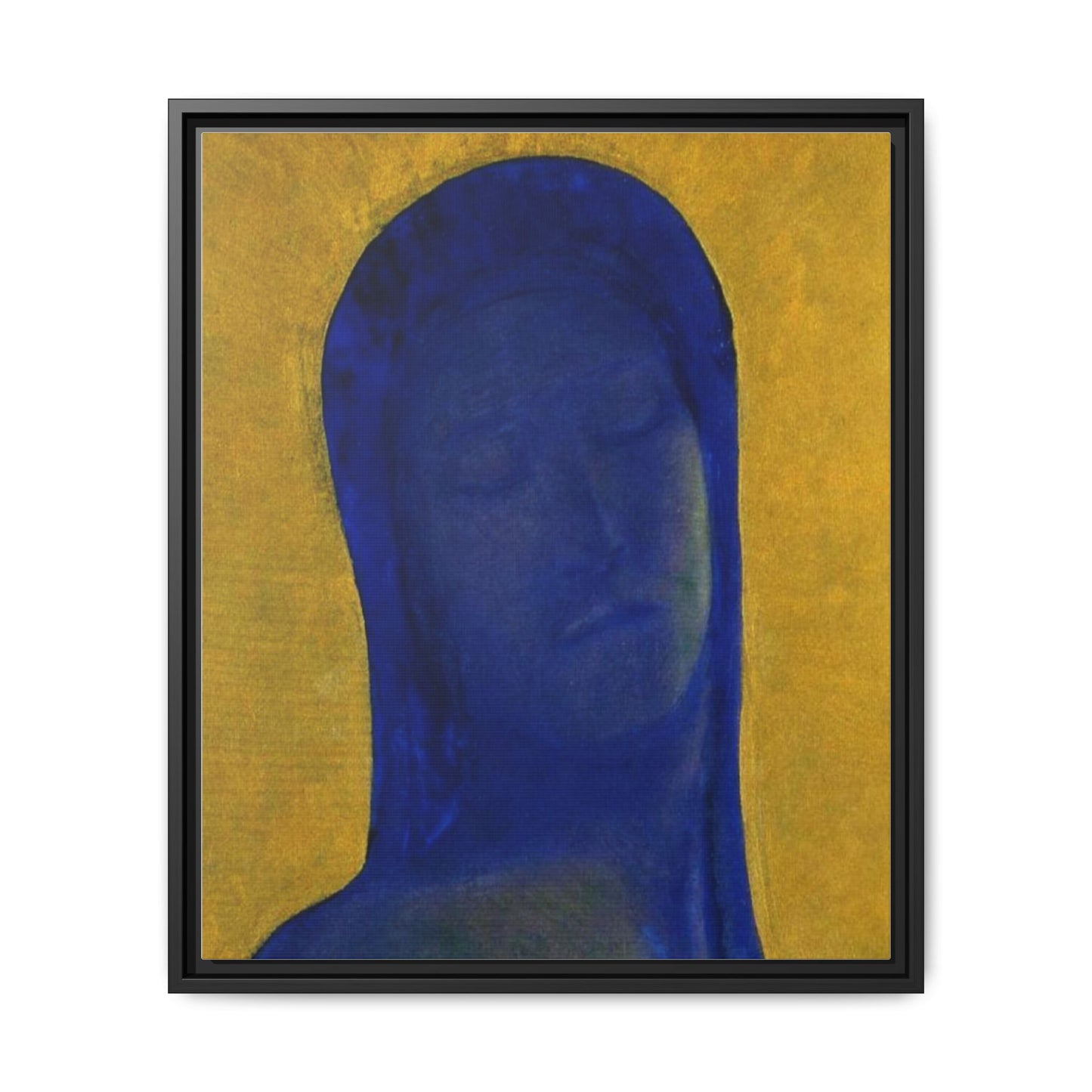 Closed Eyes by Odilon Redon Framed Matte Canvas Wall Art Print