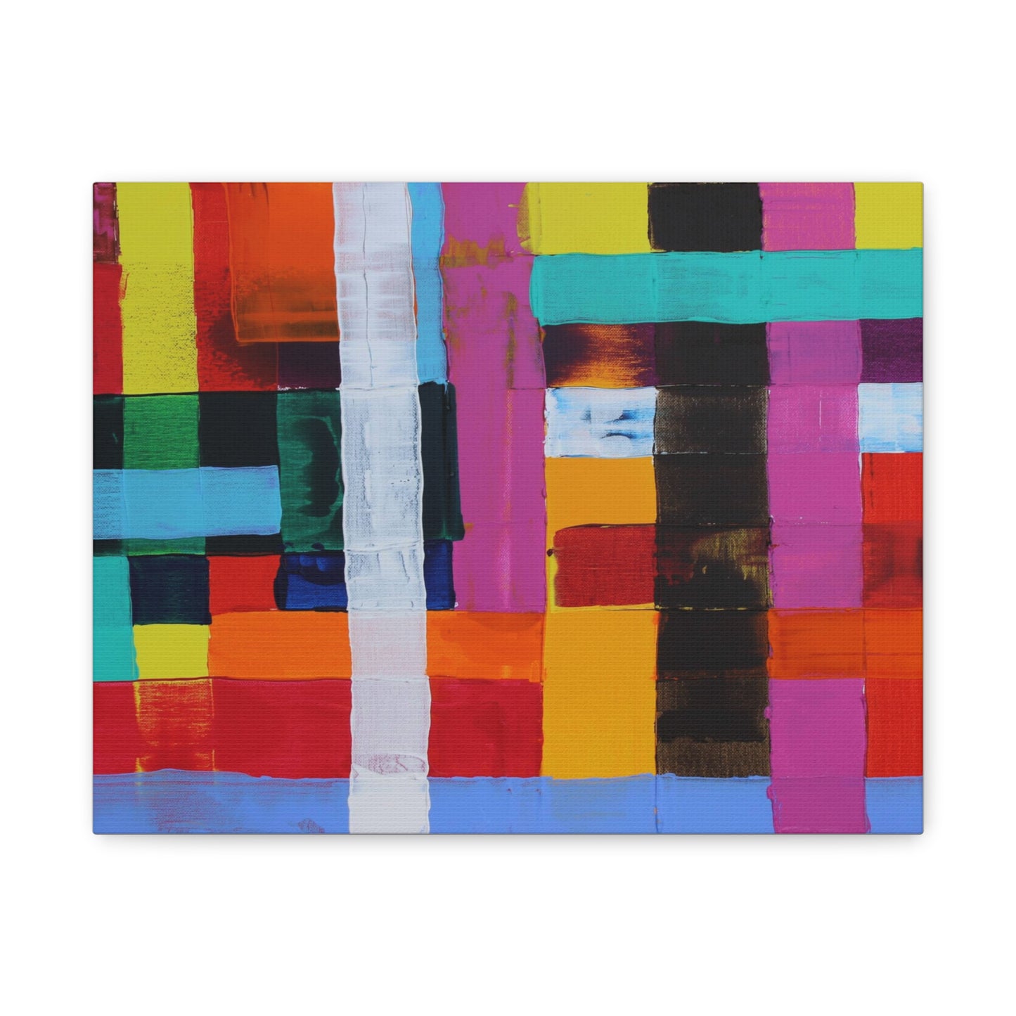 Farbfeld Malerei (Acryl) by Unknown Artist Matte Canvas Print Wall Art