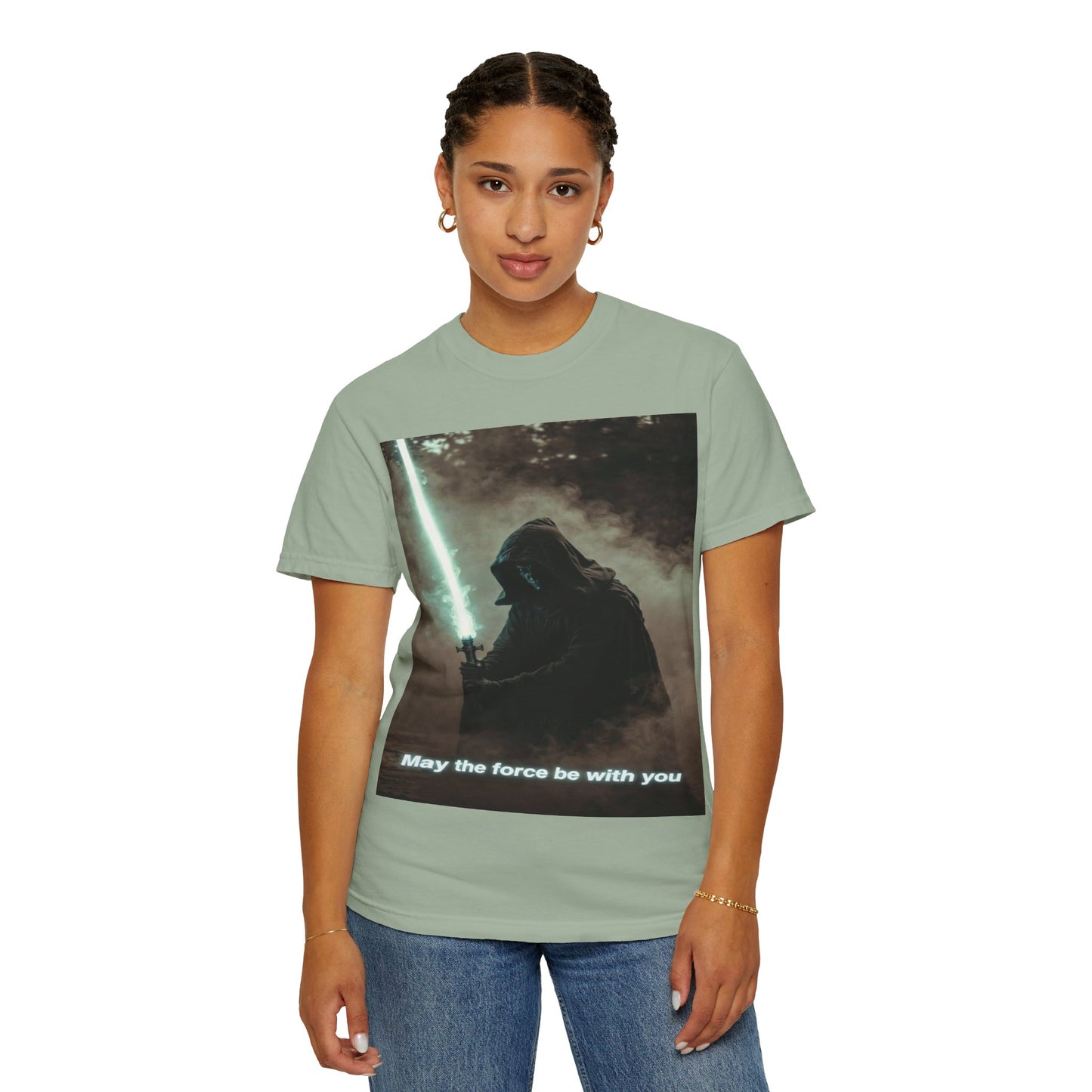 T-Shirt — 'May the force be with you' Lightsaber Sci‑Fi Graphic Tee