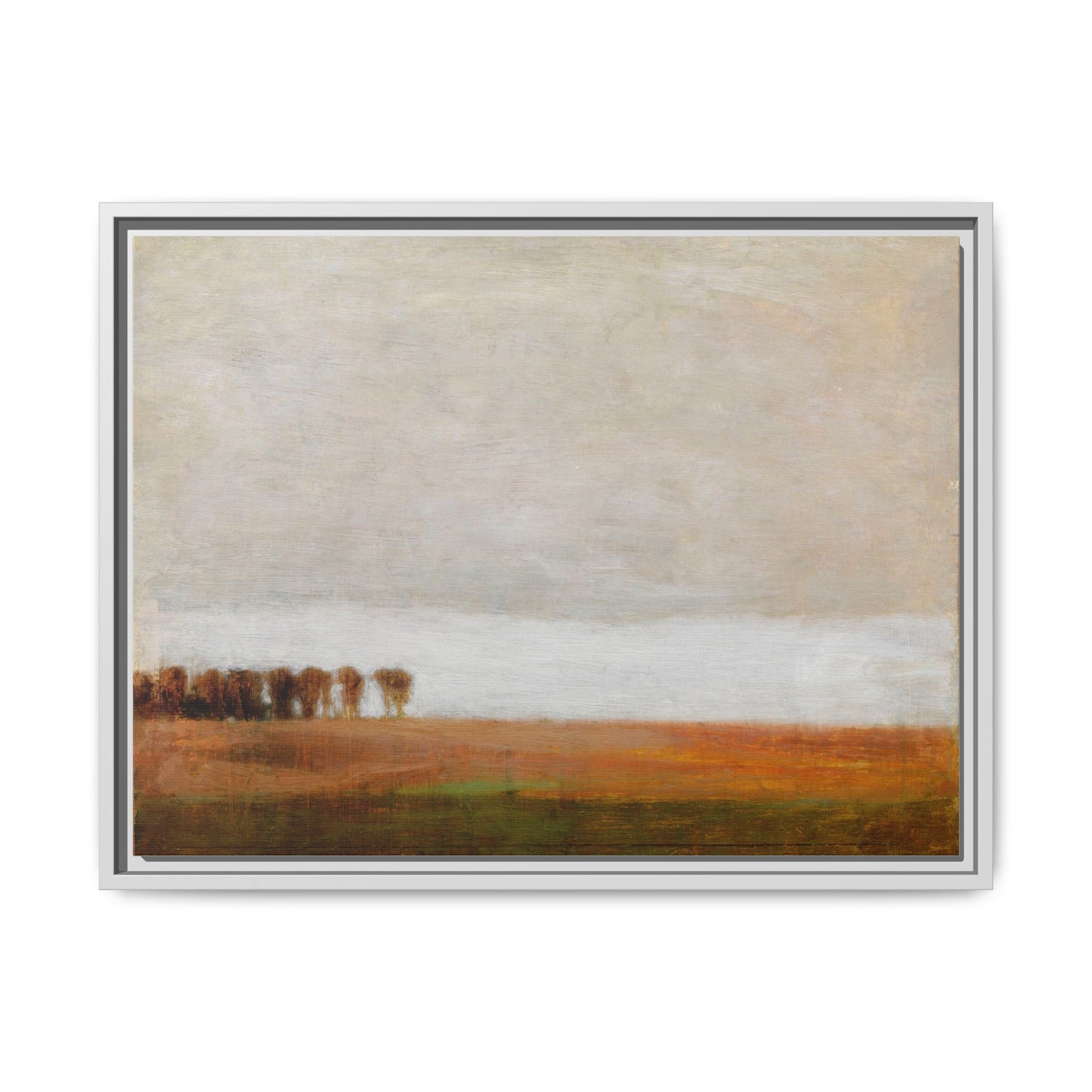View of Jaegersborg Allé, North of Copenhagen by Vilhelm Hammershøi Framed Matte Canvas Wall Art Print