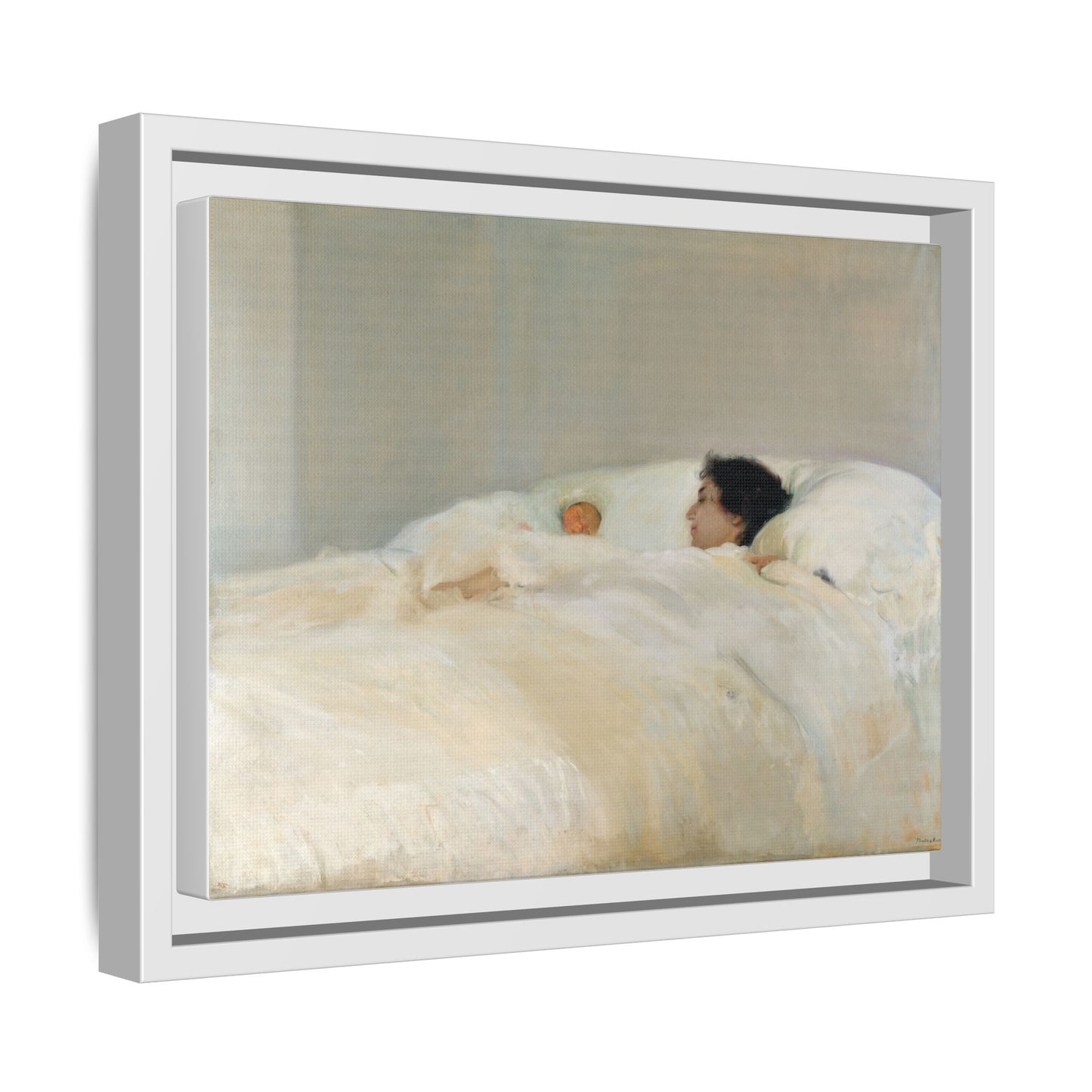 Mother by Joaquin Sorolla y Bastida Framed Matte Canvas Wall Art Print