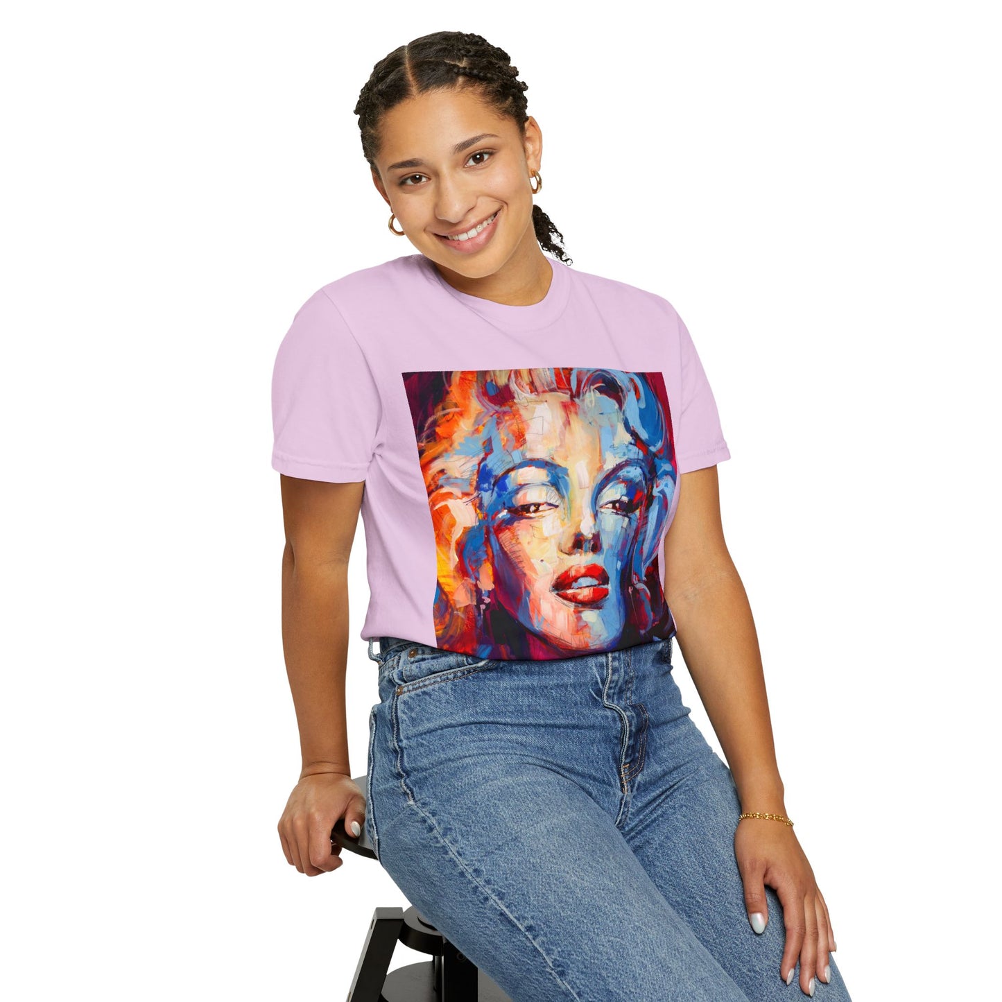 Artistic Pop Portrait T-Shirt — Colorful Marilyn-Inspired Graphic Tee