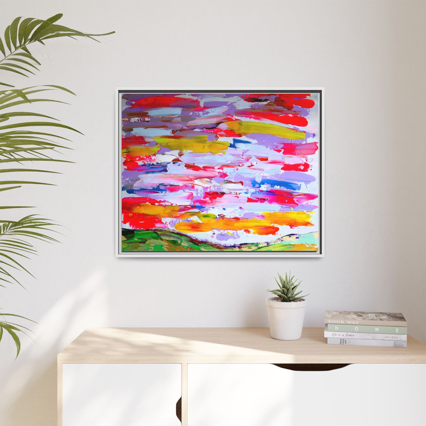 Sunny day in may by Norman Barrett Framed Matte Canvas Wall Art