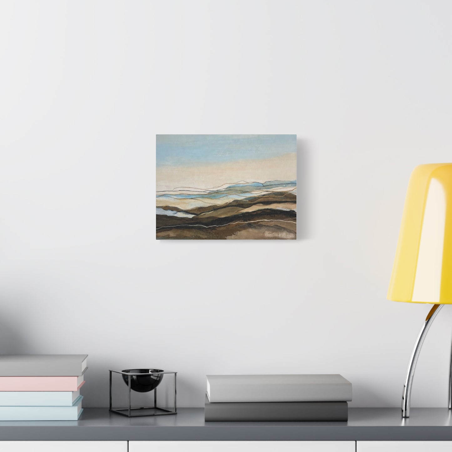 Abstract Coastal Landscape Matte Canvas – Stretched Wall Art