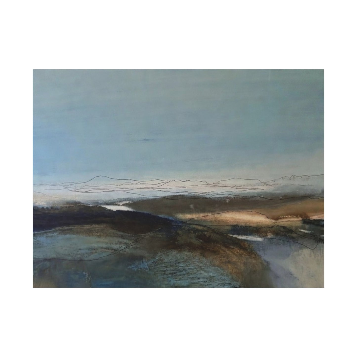 Blue landscape Matte Canvas, Stretched, 1.25"