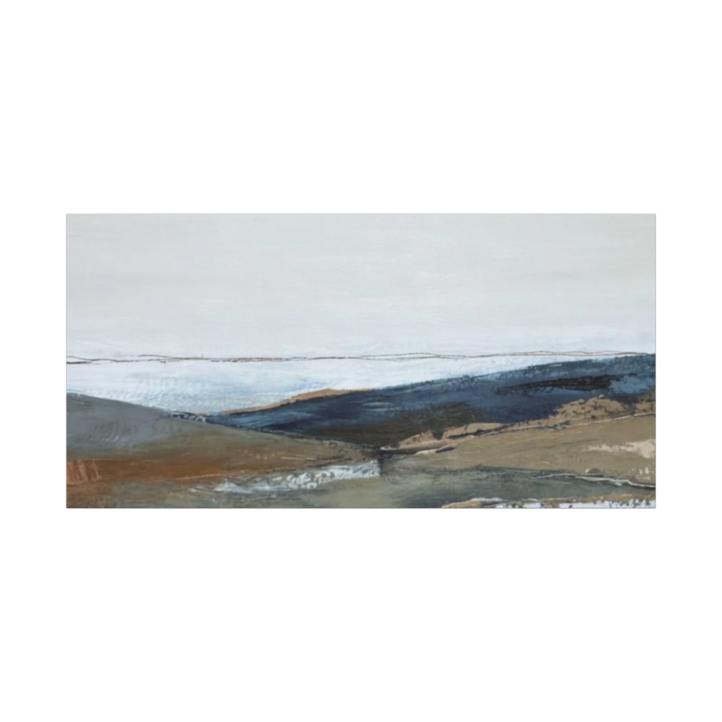 Abstract Coastal Landscape Canvas — Stretched Matte Wall Art