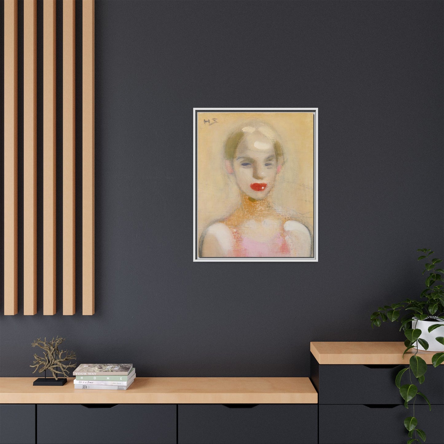 Circus Girl by Helene Schjerfbeck Framed Matte Canvas Portrait Art Print