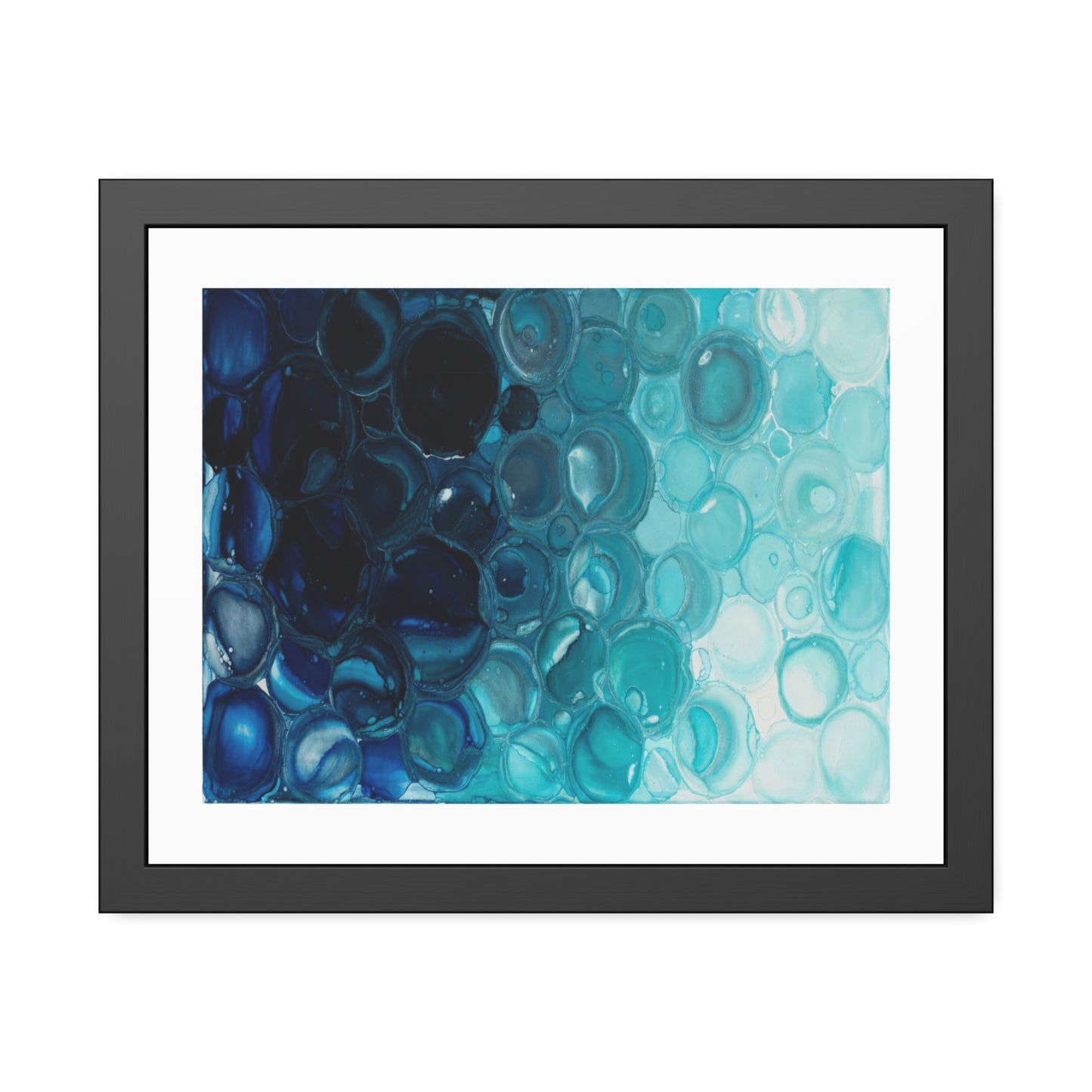Abstract Ocean Blue Framed Poster