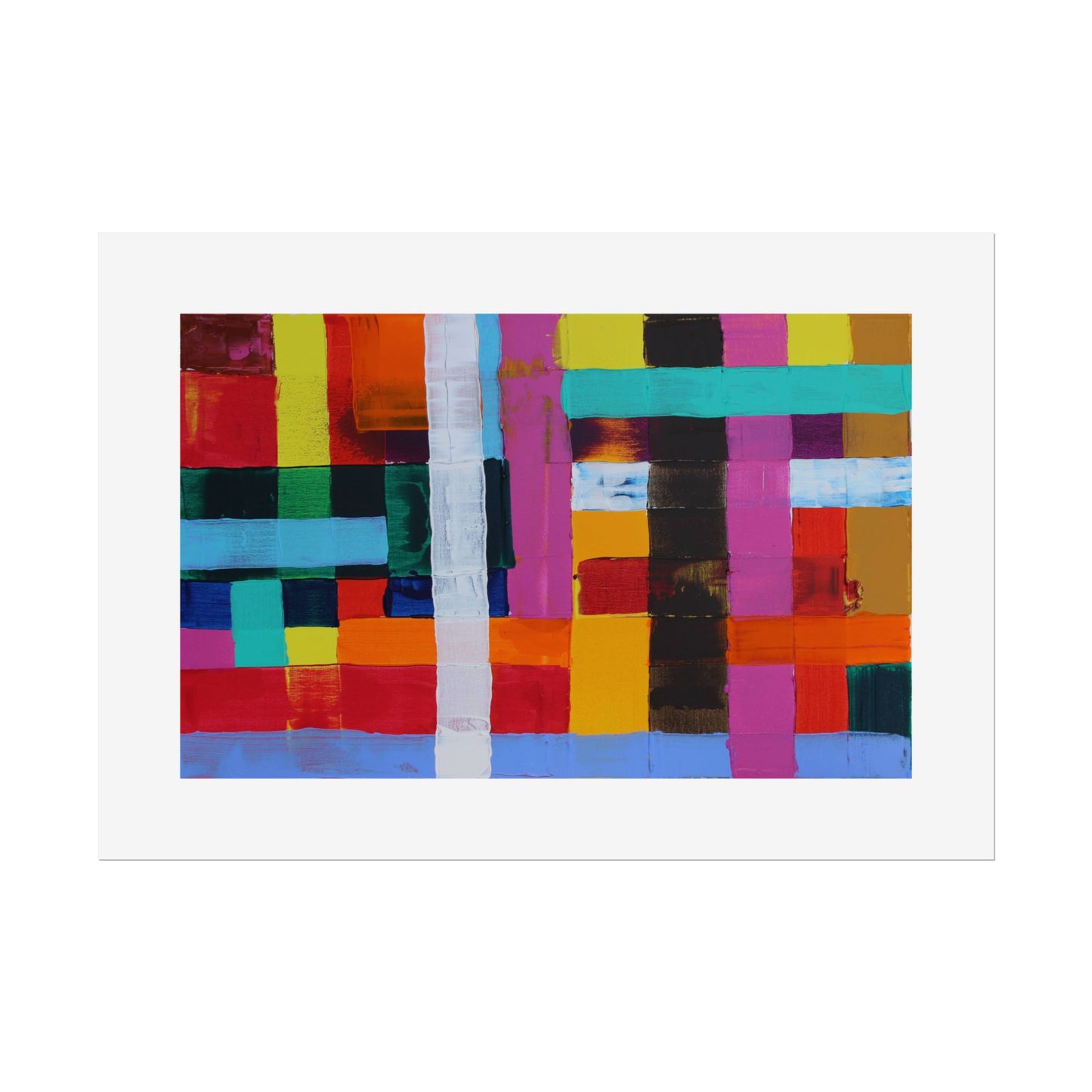 Farbfeld Malerei (Acryl) by Unknown Artist Wall Art Print