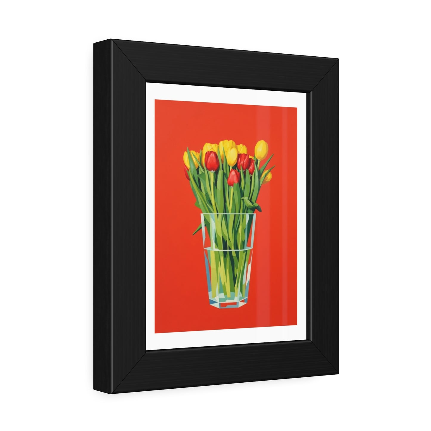 Tulip Bouquet Framed Poster — Bright Floral Wall Art