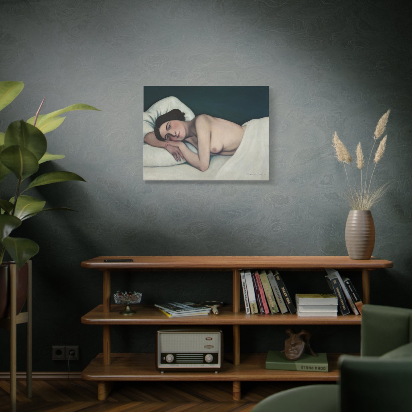 Nu au lit by Félix Vallotto Matte Canvas Wall Art Print