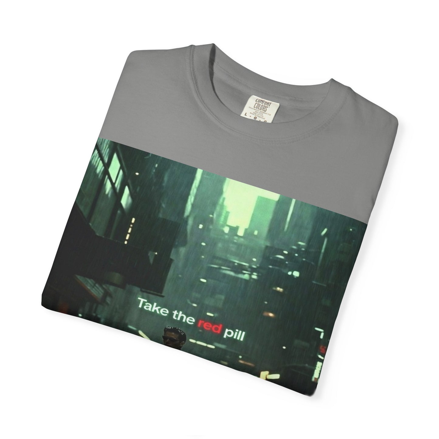 Take the Red Pill T-Shirt — Cyberpunk Noir Graphic Tee