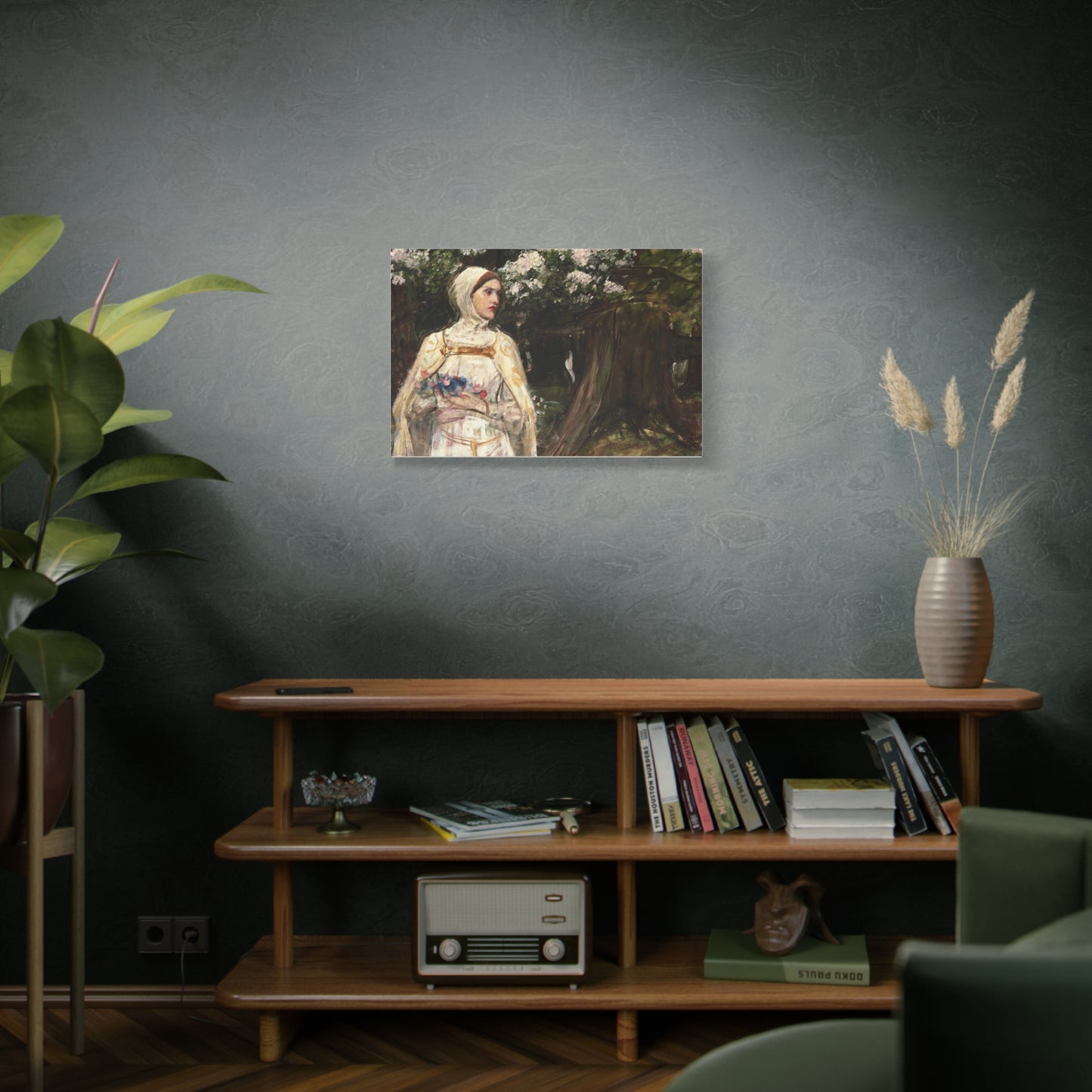 Matilda (formerly called Beatrice) by John William Waterhouse Matte Canvas Wall Art Print