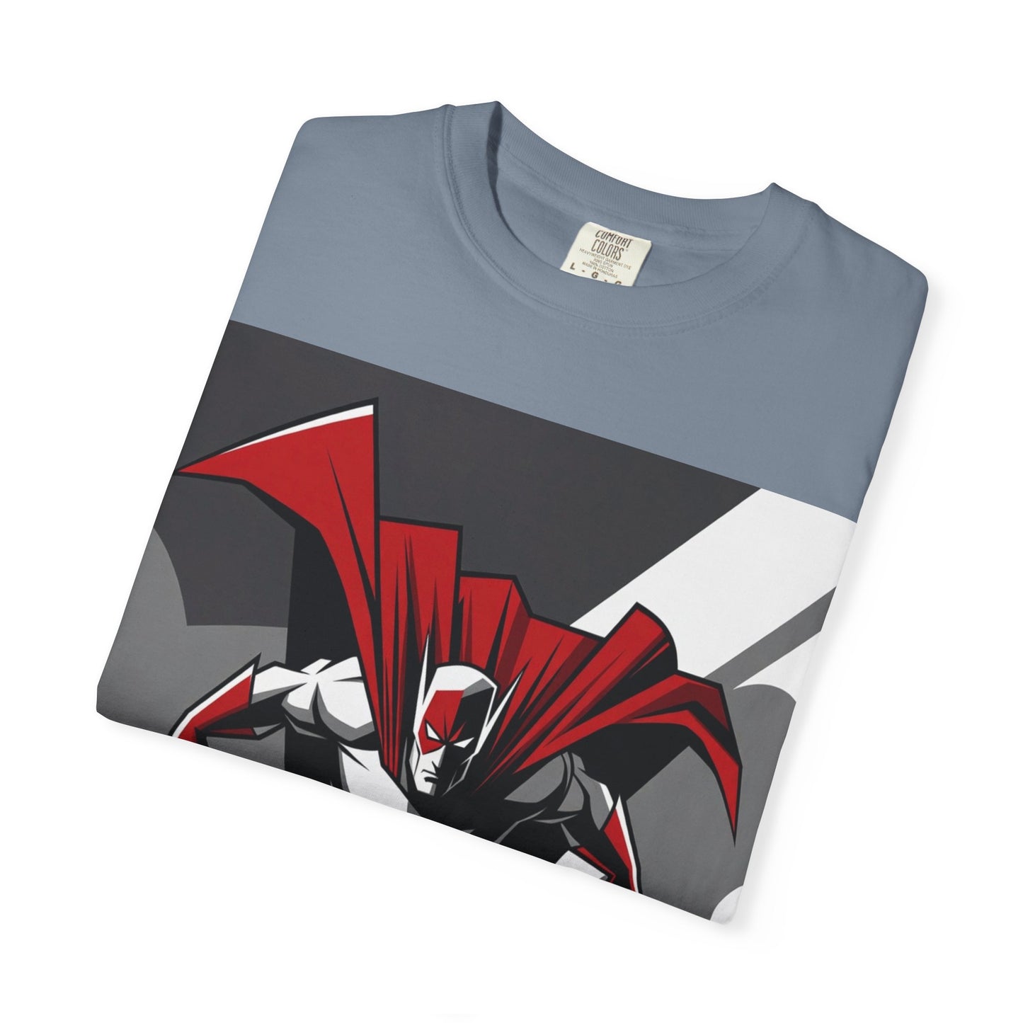 Superhero Action T-Shirt — Red Cape Comic Graphic Tee