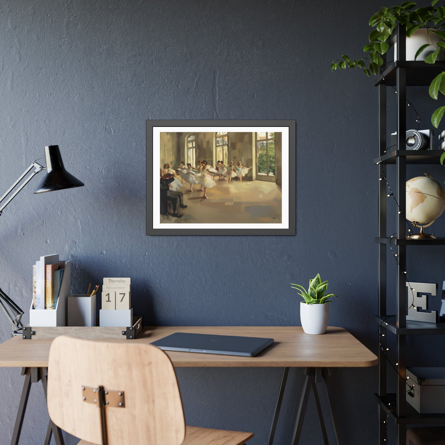 Ballet Rehearsal Framed Art Print — Dancer Studio Poster