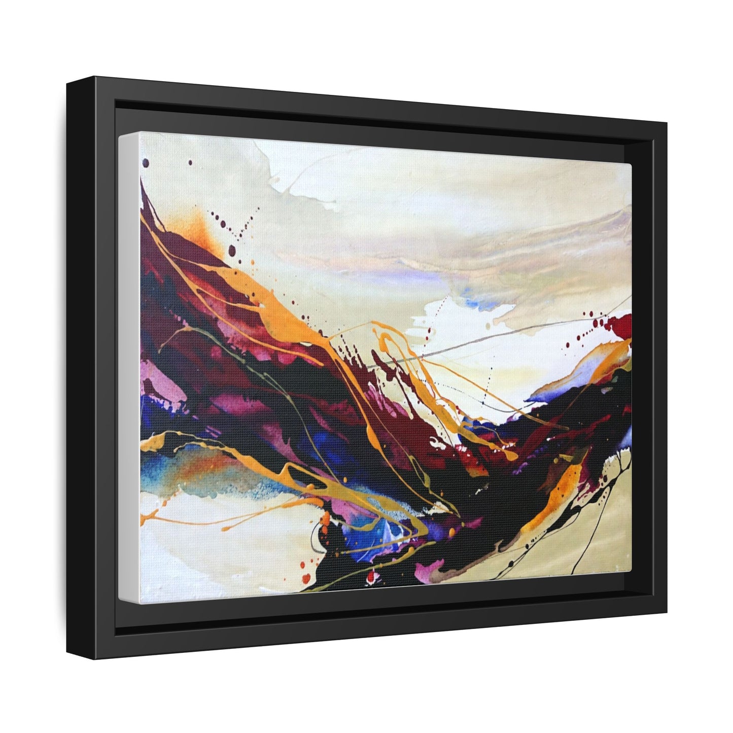 Abstract Flow Matte Canvas Framed Wall Art