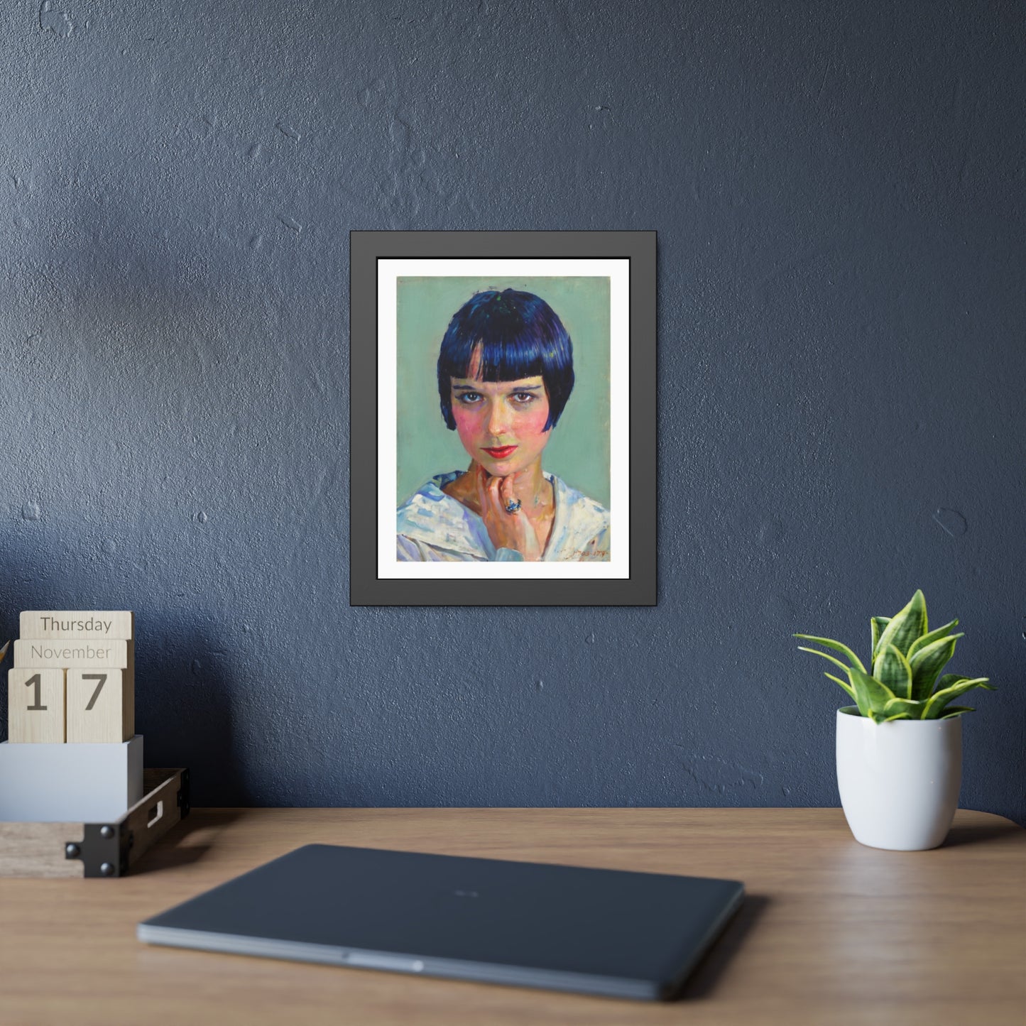 Vintage Portrait Framed Poster — 1920s Flapper Art Print