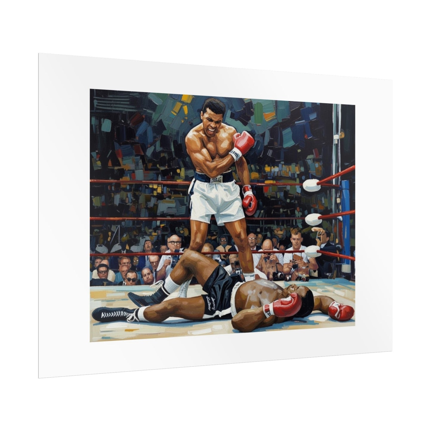 Muhammad Ali Knockout Boxing Poster — Rolled Sports Art Print