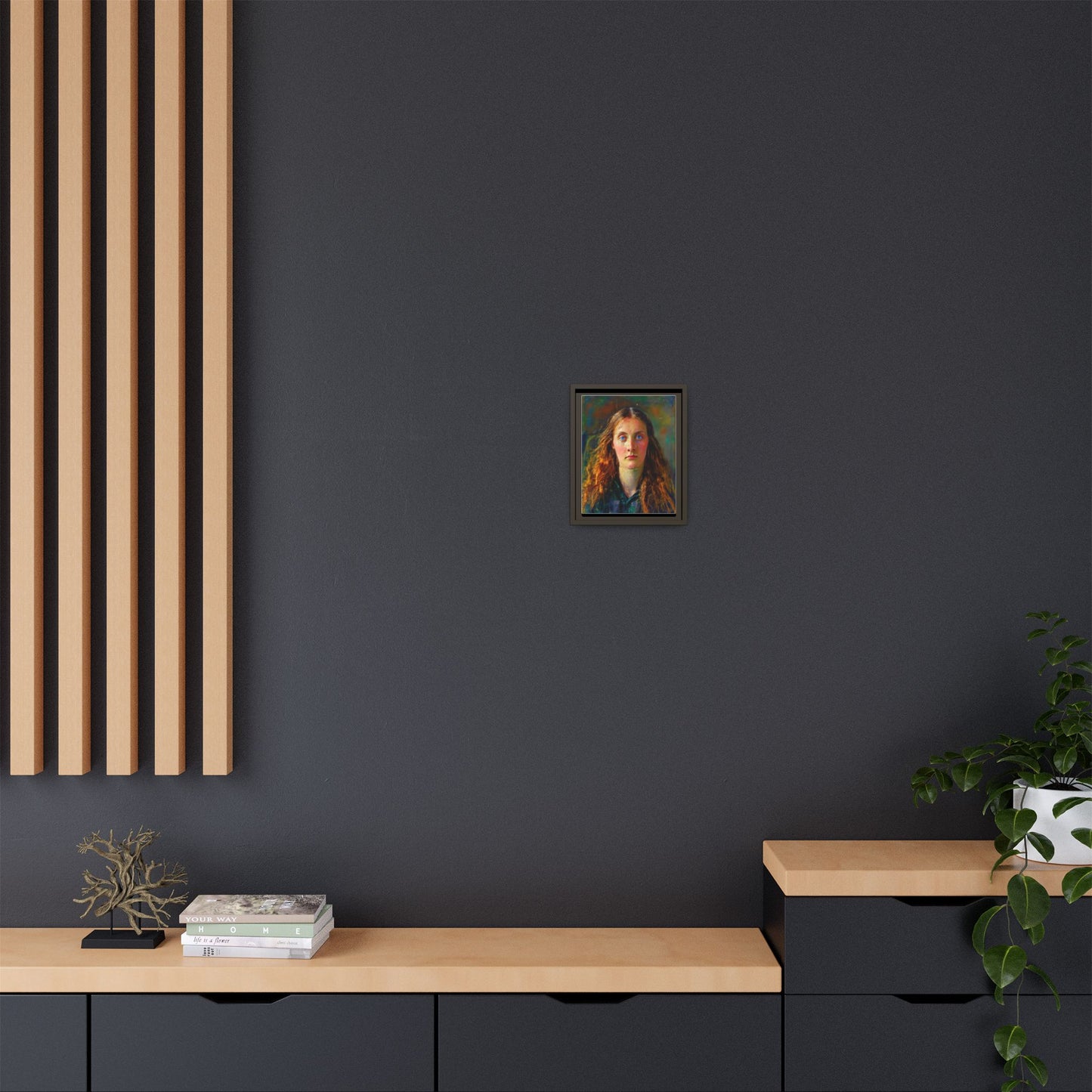 Framed Matte Canvas Print — Vintage Portrait Art