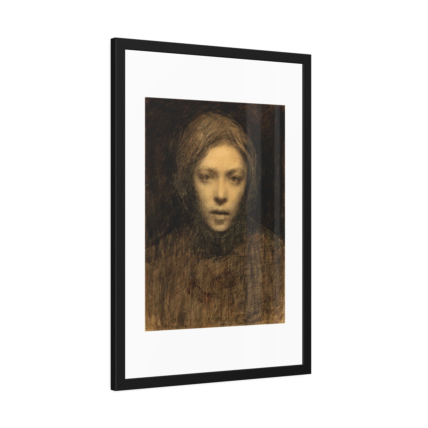 self-portrait by Ellen Thesleff Framed Art Wall Art Print