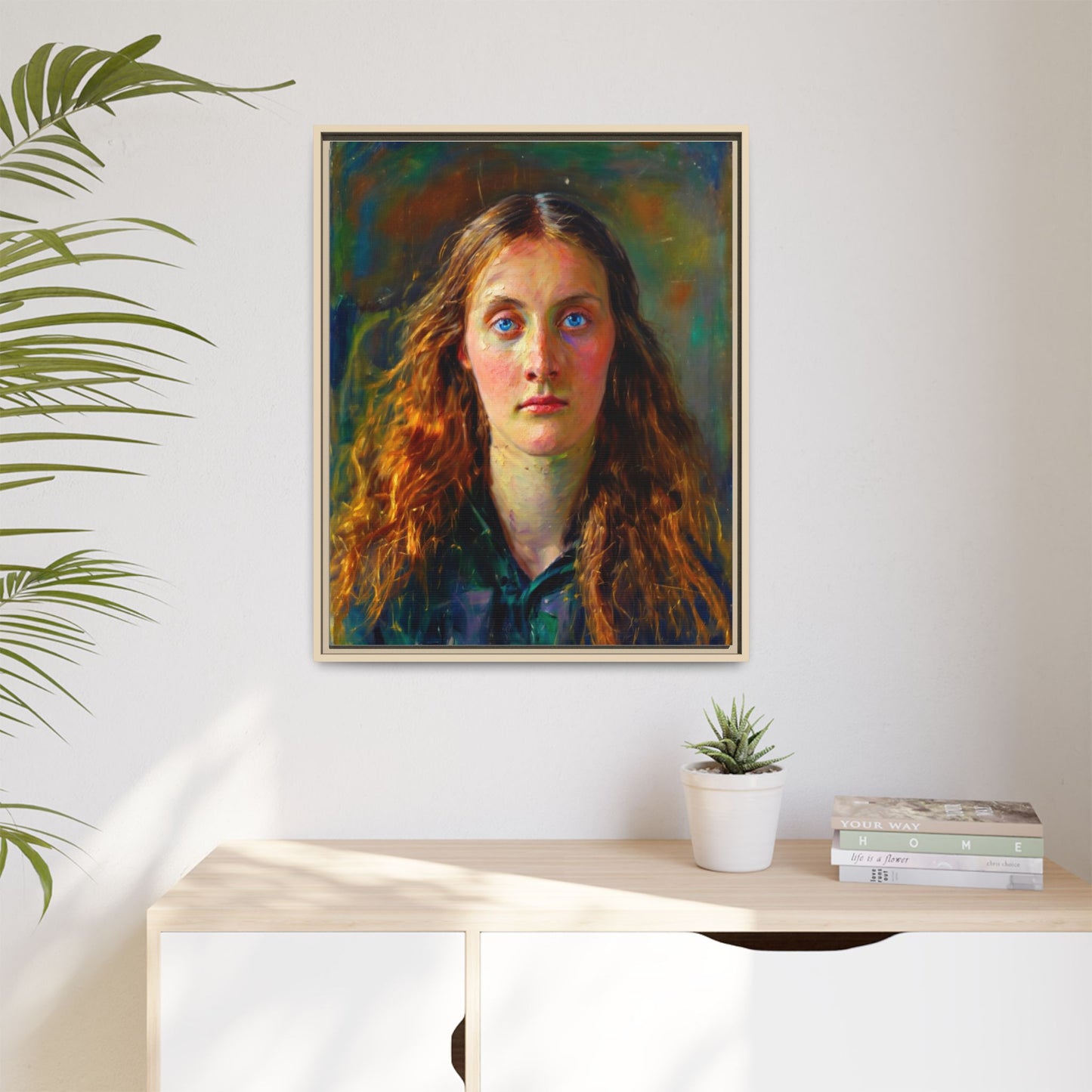 Framed Matte Canvas Print — Vintage Portrait Art