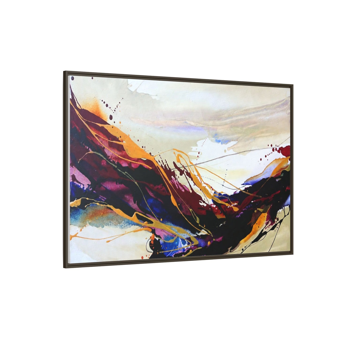 Abstract Flow Matte Canvas Framed Wall Art