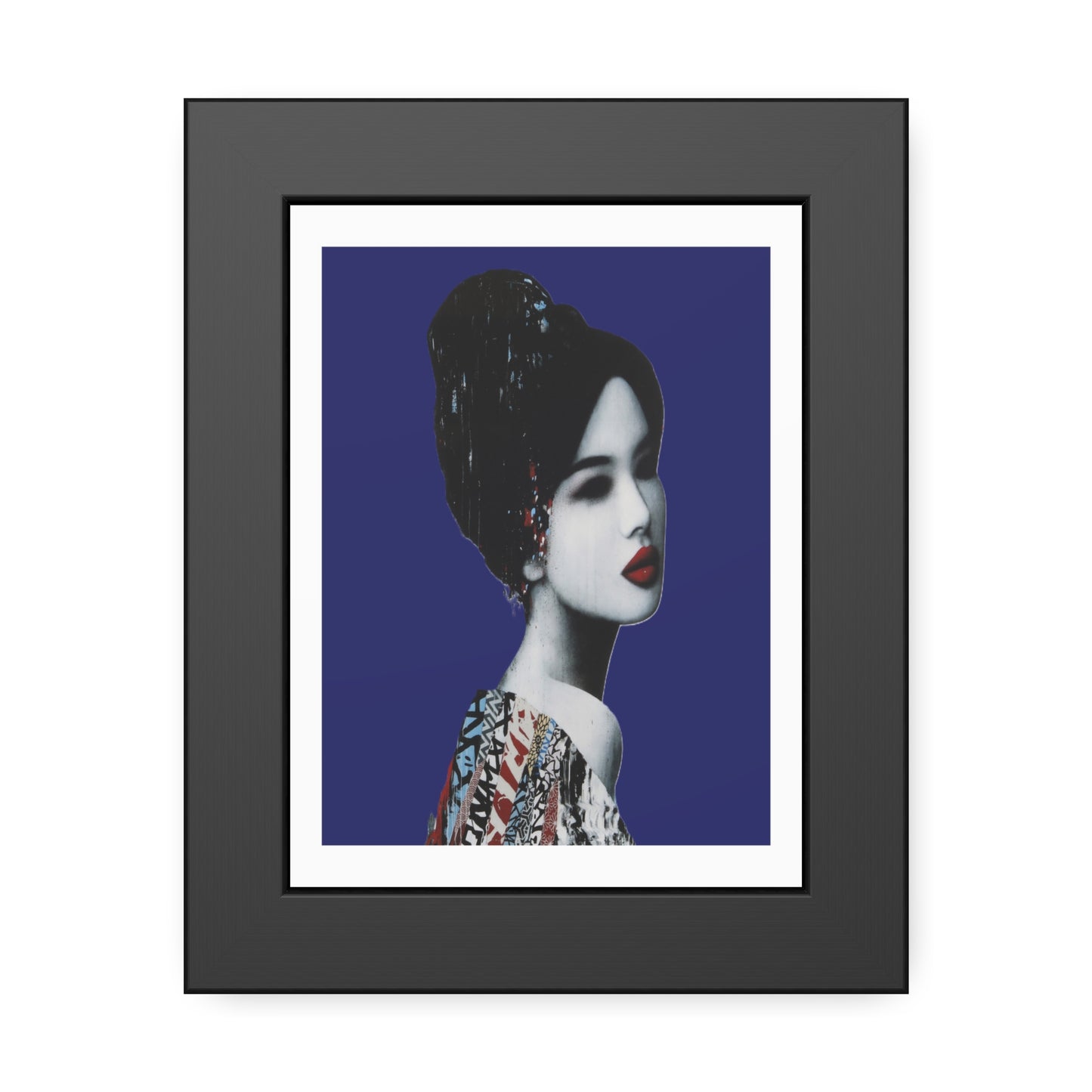Geisha Portrait - Framed Paper Posters