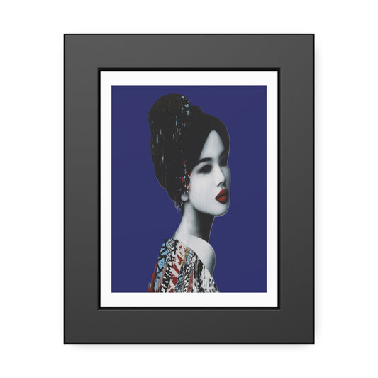 Geisha Portrait - Framed Paper Posters