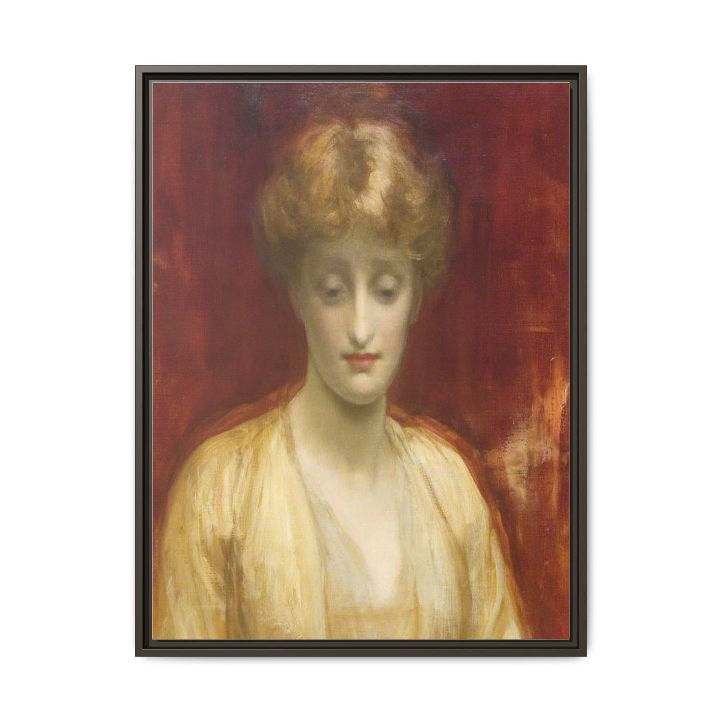 Mrs Williams by Lord Frederic Leighton Framed Matte Canvas Portrait Wall Art Print