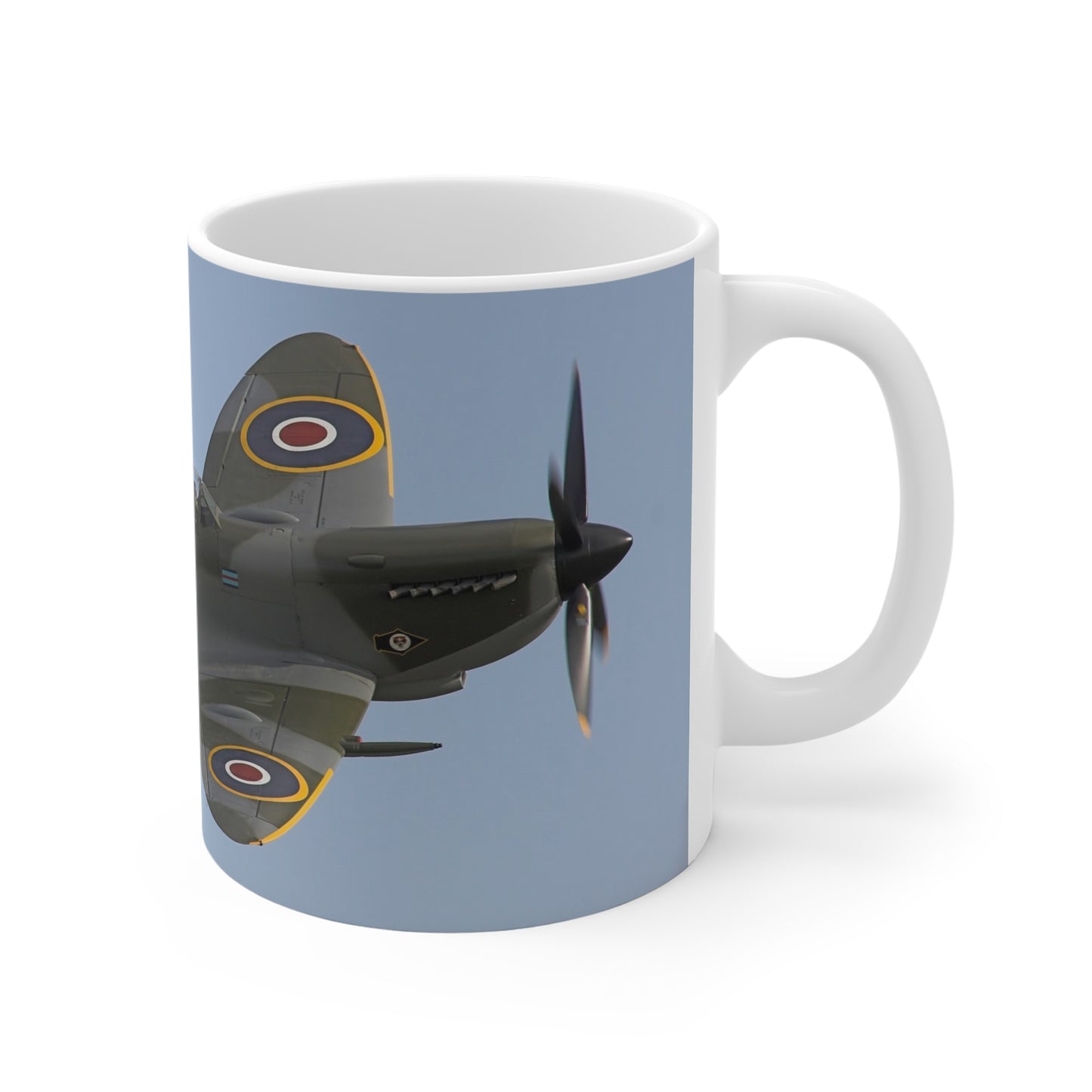 Spitfire Fighter Plane 11oz Mug — WWII RAF Aircraft Coffee Cup