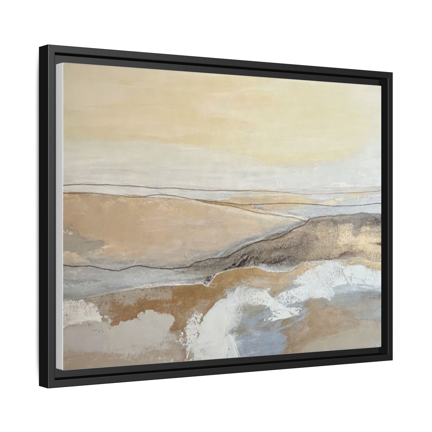 Framed Abstract Coastal Landscape Matte Canvas Wall Art