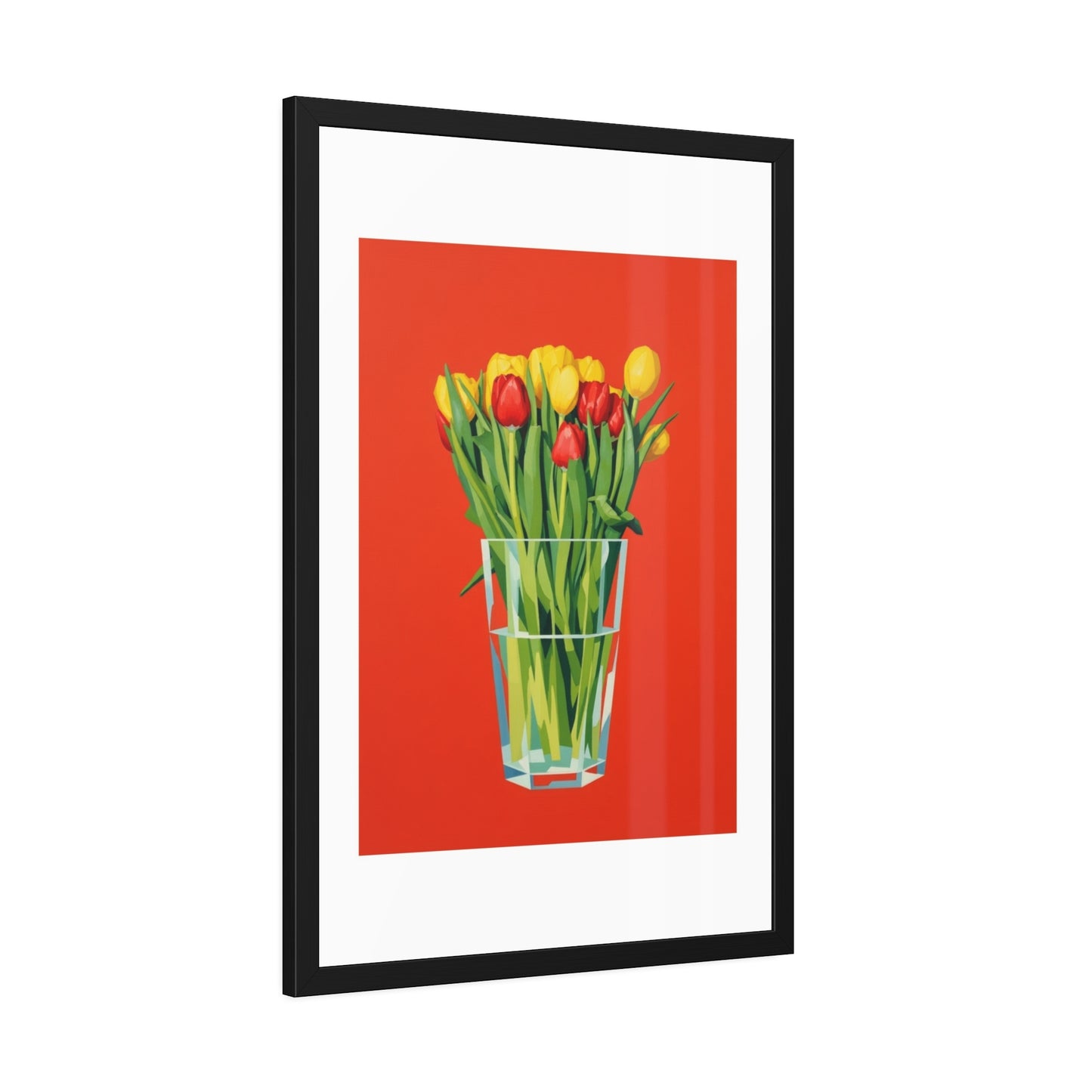 Tulip Bouquet Framed Poster — Bright Floral Wall Art