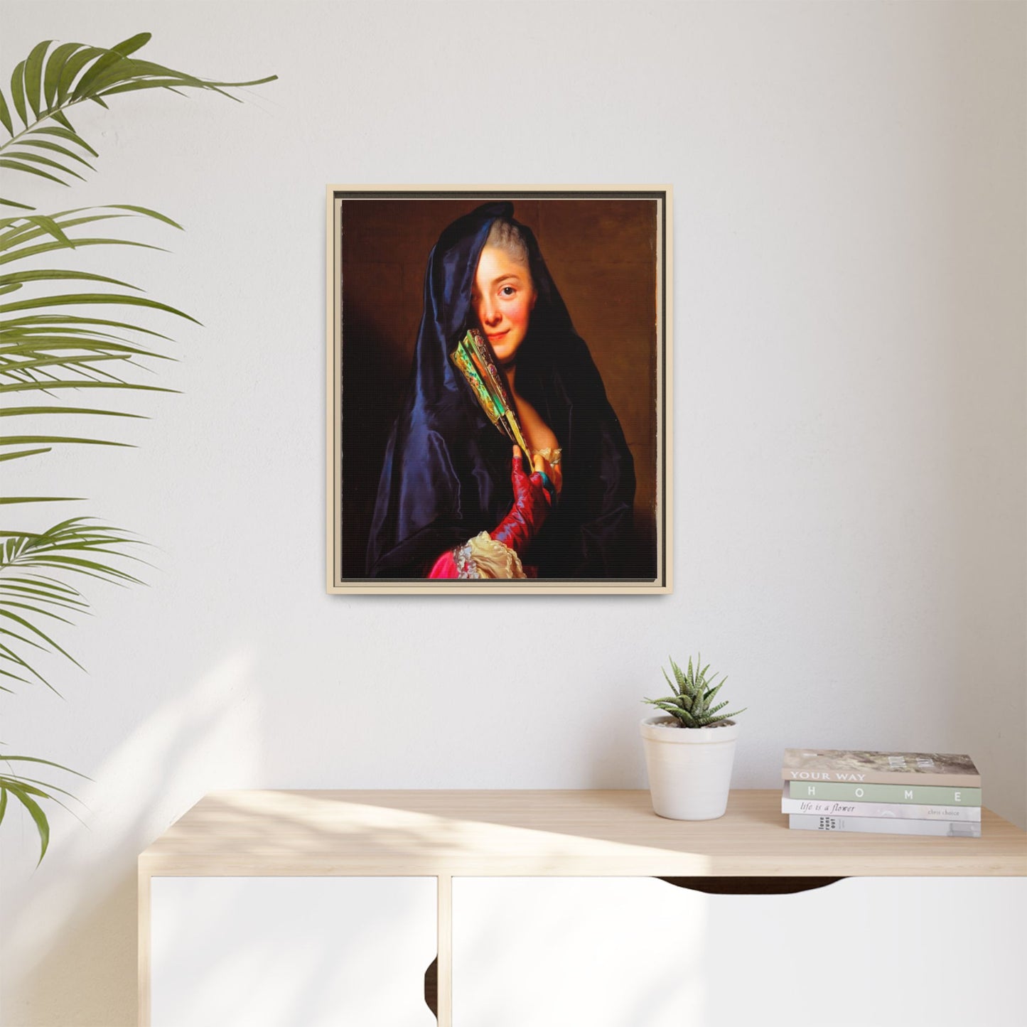 Framed Matte Canvas Wall Art — Classical Portrait Print