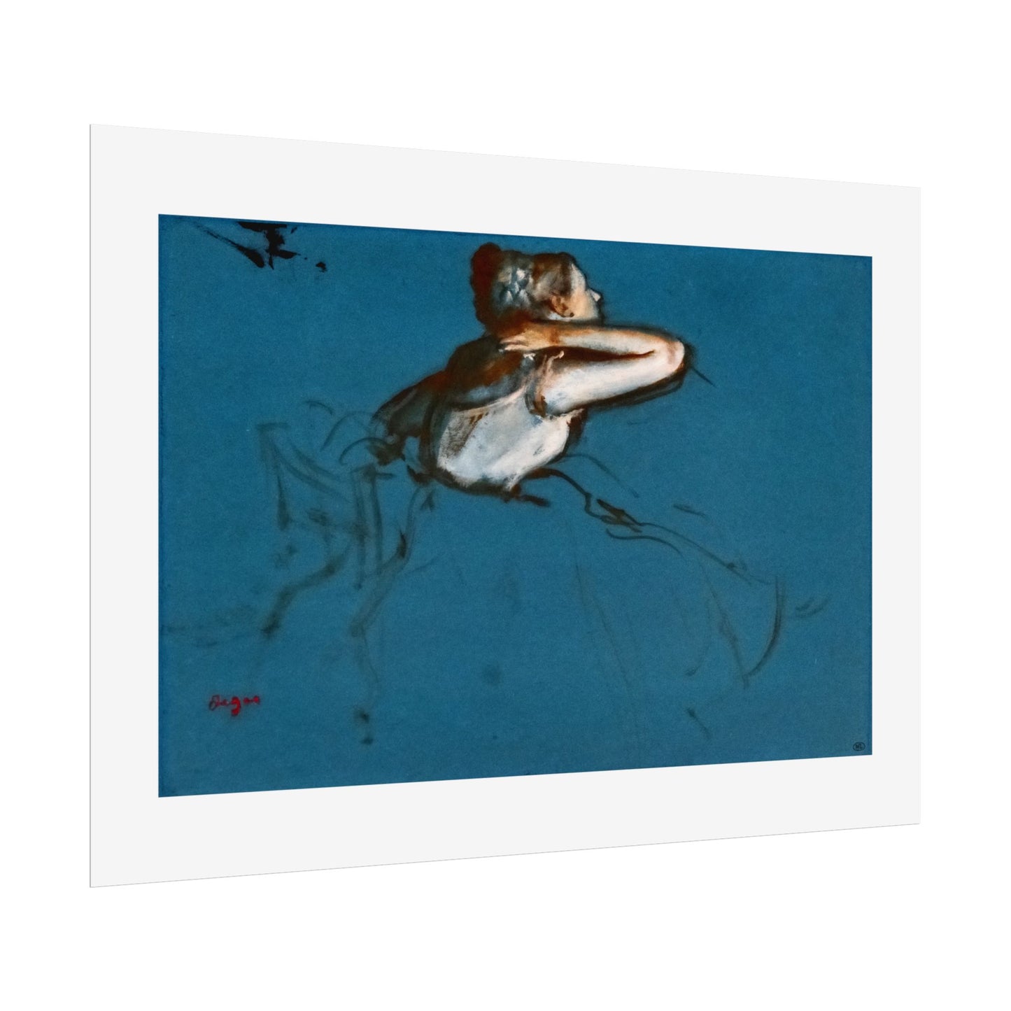 Blue Ballerina by Edgar Degas Wall Art Print