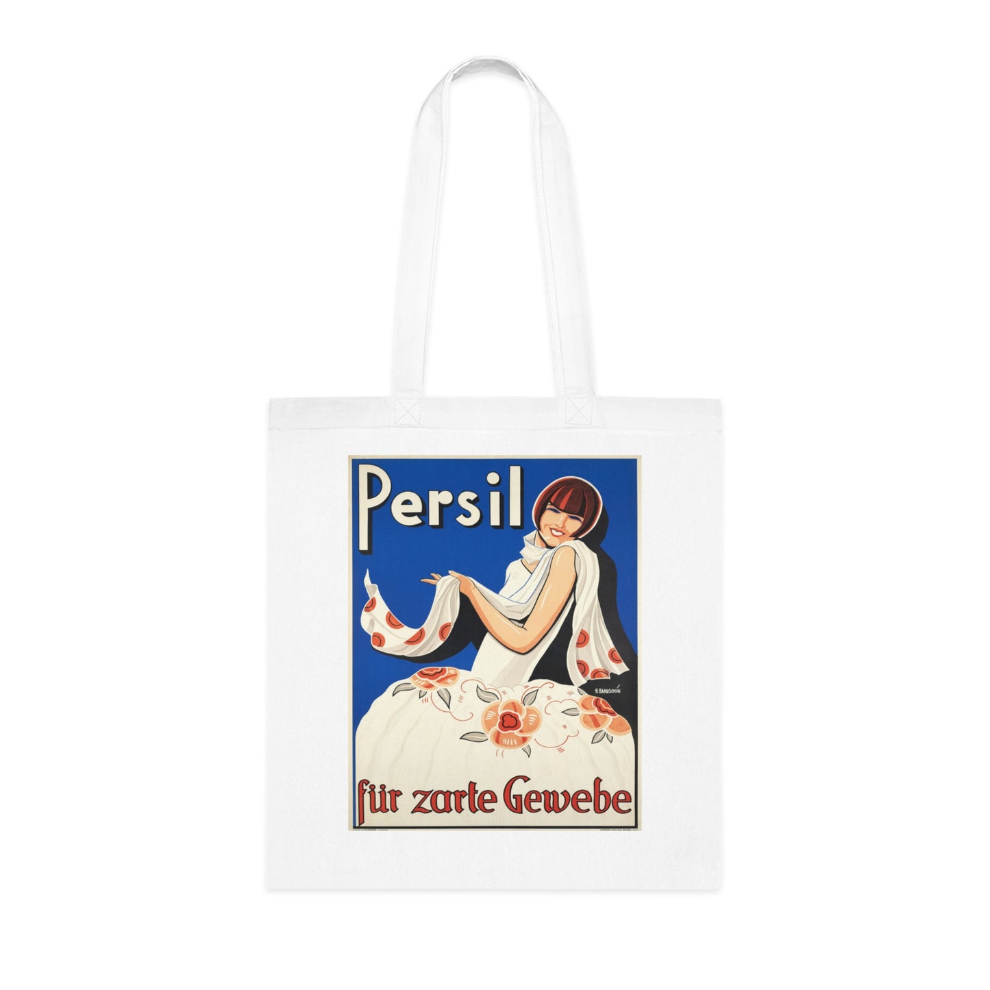 Vintage Persil Poster Cotton Tote — Retro Laundry Advertising Graphic Bag