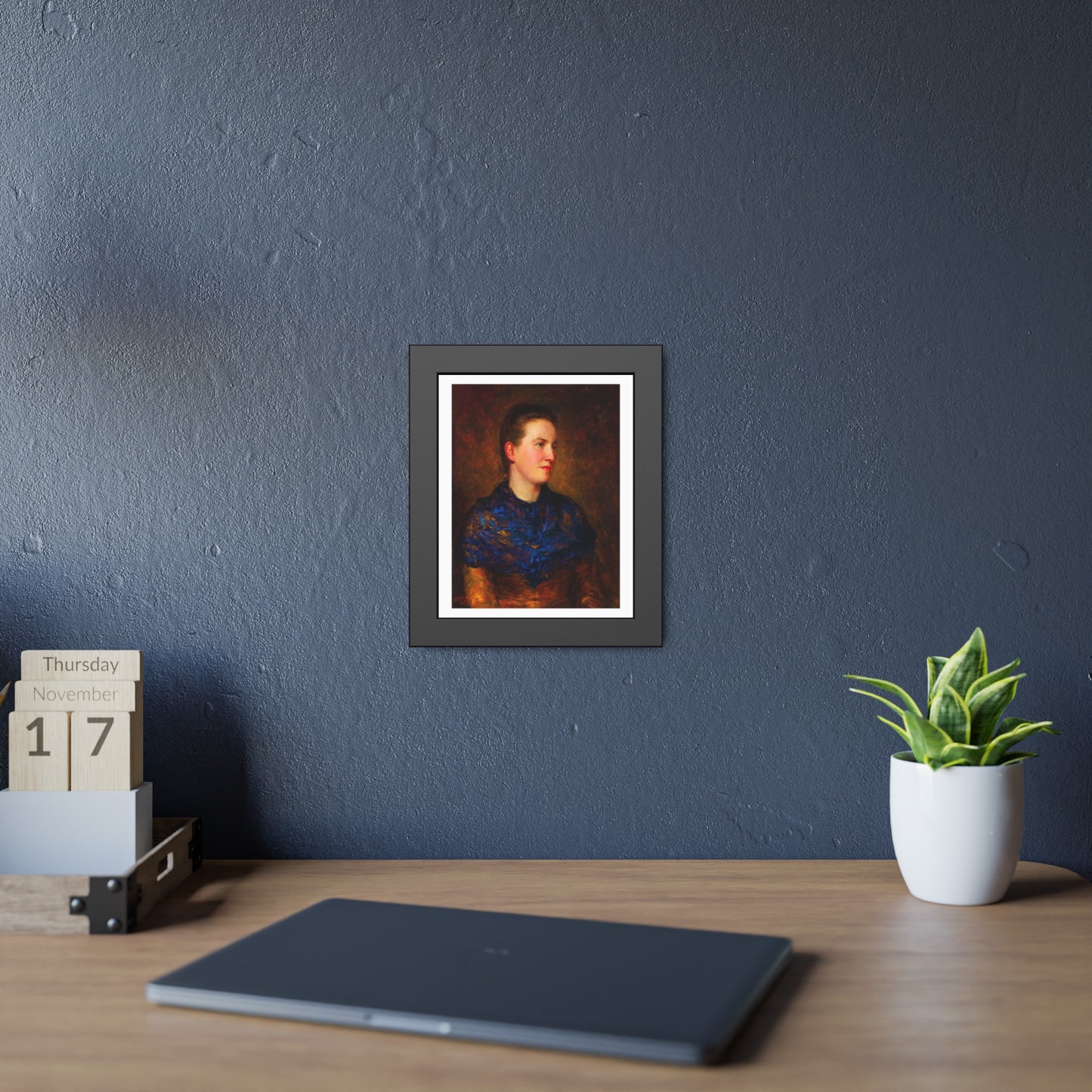 Framed Art Poster — Vintage Portrait Print in Black Frame