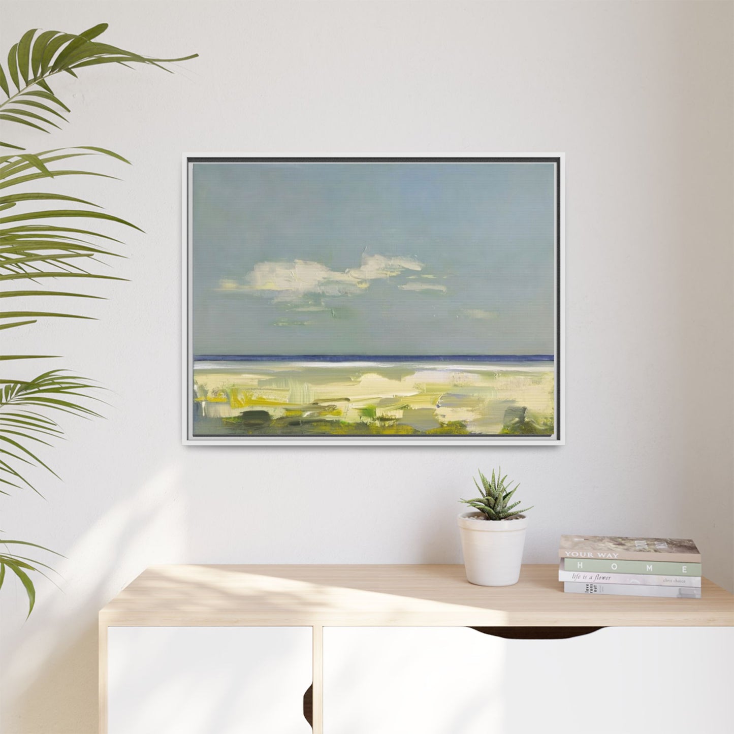 Coastal Calm Matte Canvas Framed Wall Art