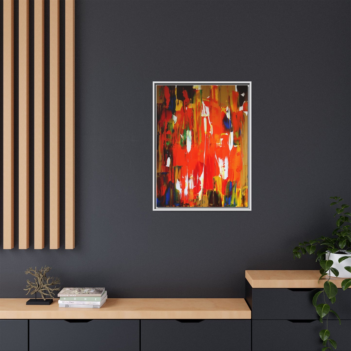Burn baby burn by Norman Barrett Framed Matte Canvas Wall Art