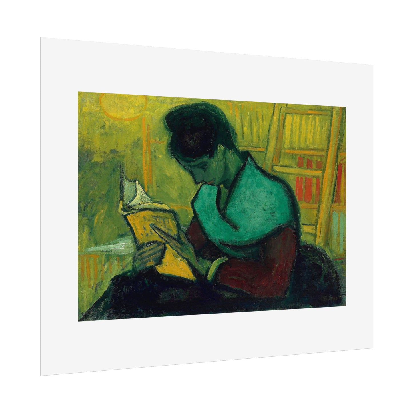 Une liseuse de romans by Vincent Van Gogh Wall Art Print