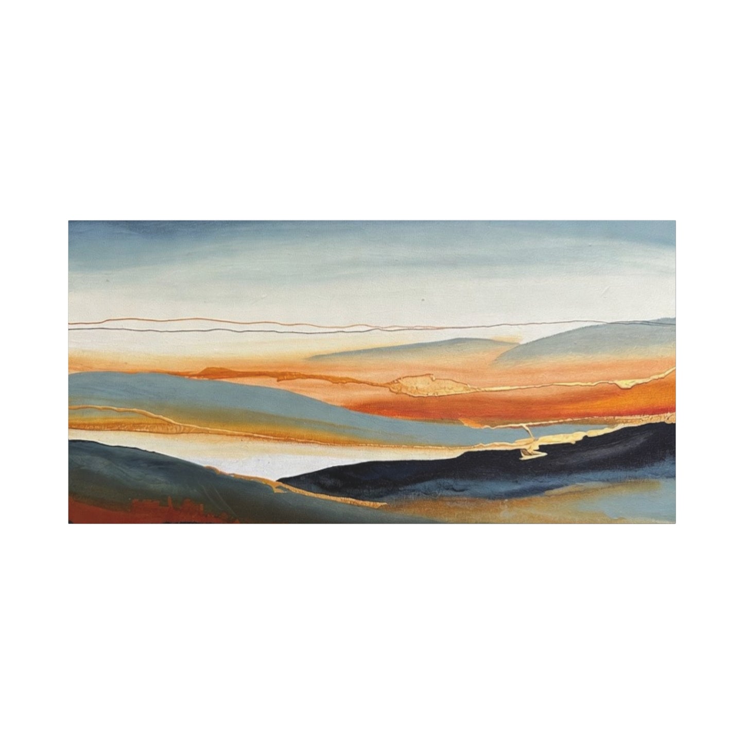 Abstract Coastal Sunset Canvas Print — Matte Stretched Wall Art