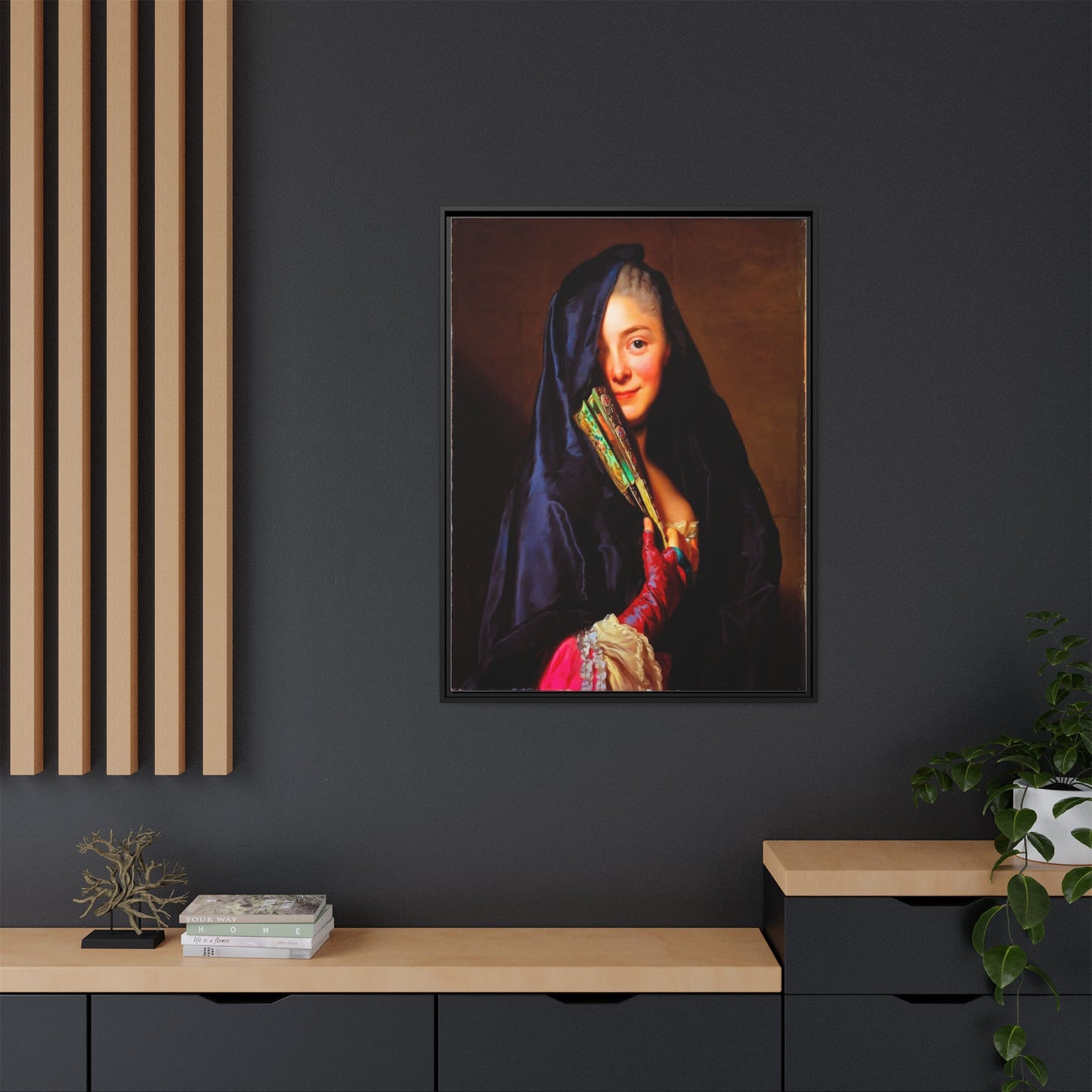 Framed Matte Canvas Wall Art — Classical Portrait Print