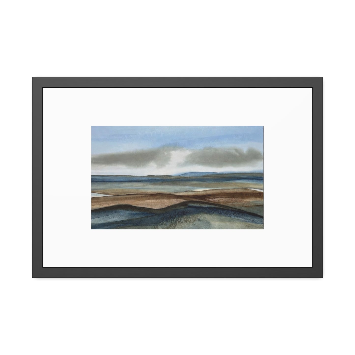 Framed Coastal Landscape Poster — Serene Seascape Wall Art Print