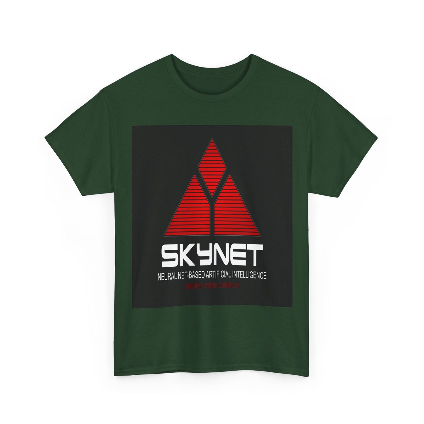 Skynet Logo Tee — Retro Red AI Graphic T-Shirt