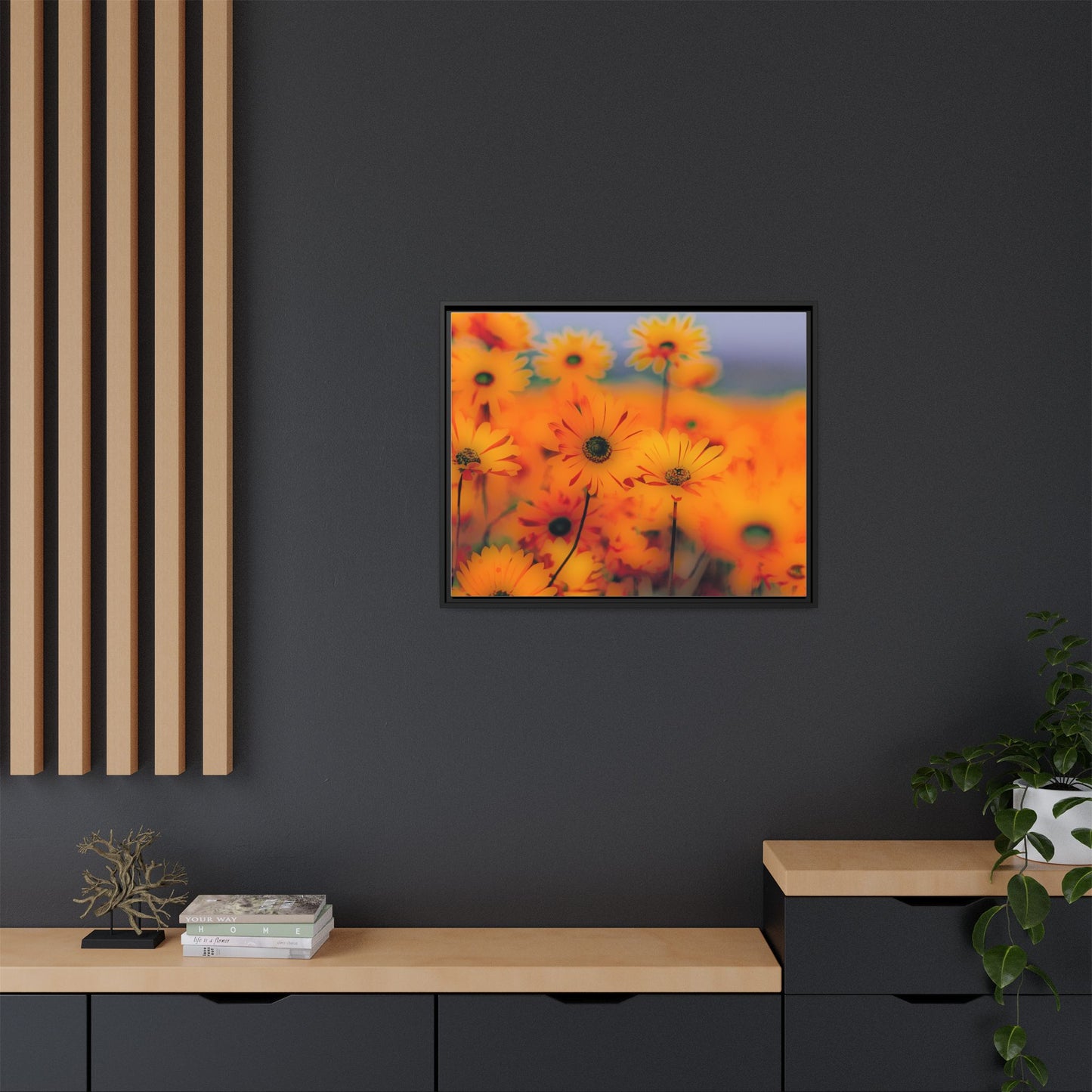 Bee Garden by Norman Barrett Framed Matte Canvas Wall Art Print